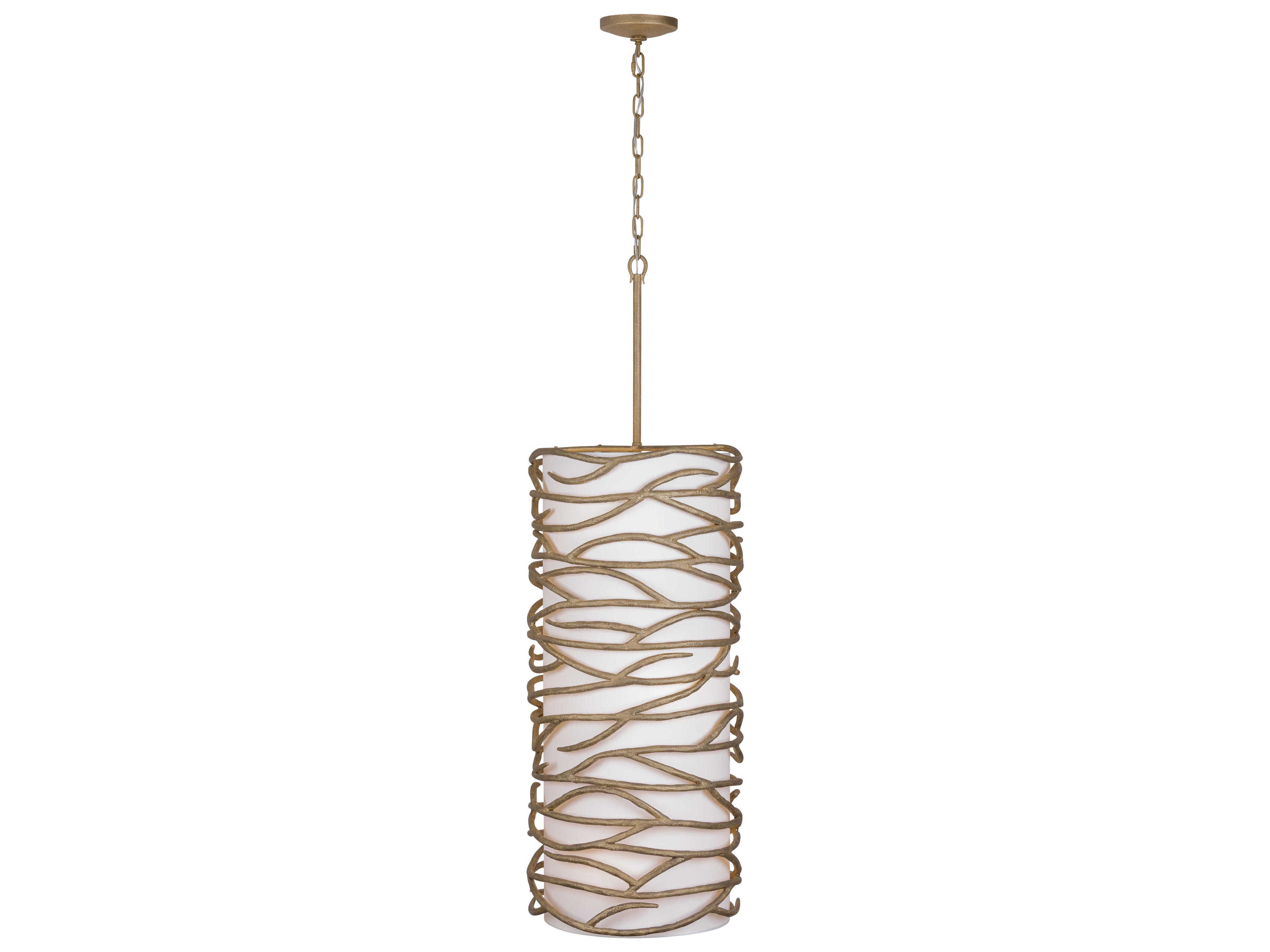 Minka Lavery Branch Reality 9-Light Textured Ashen Gold Cylinder Pendant