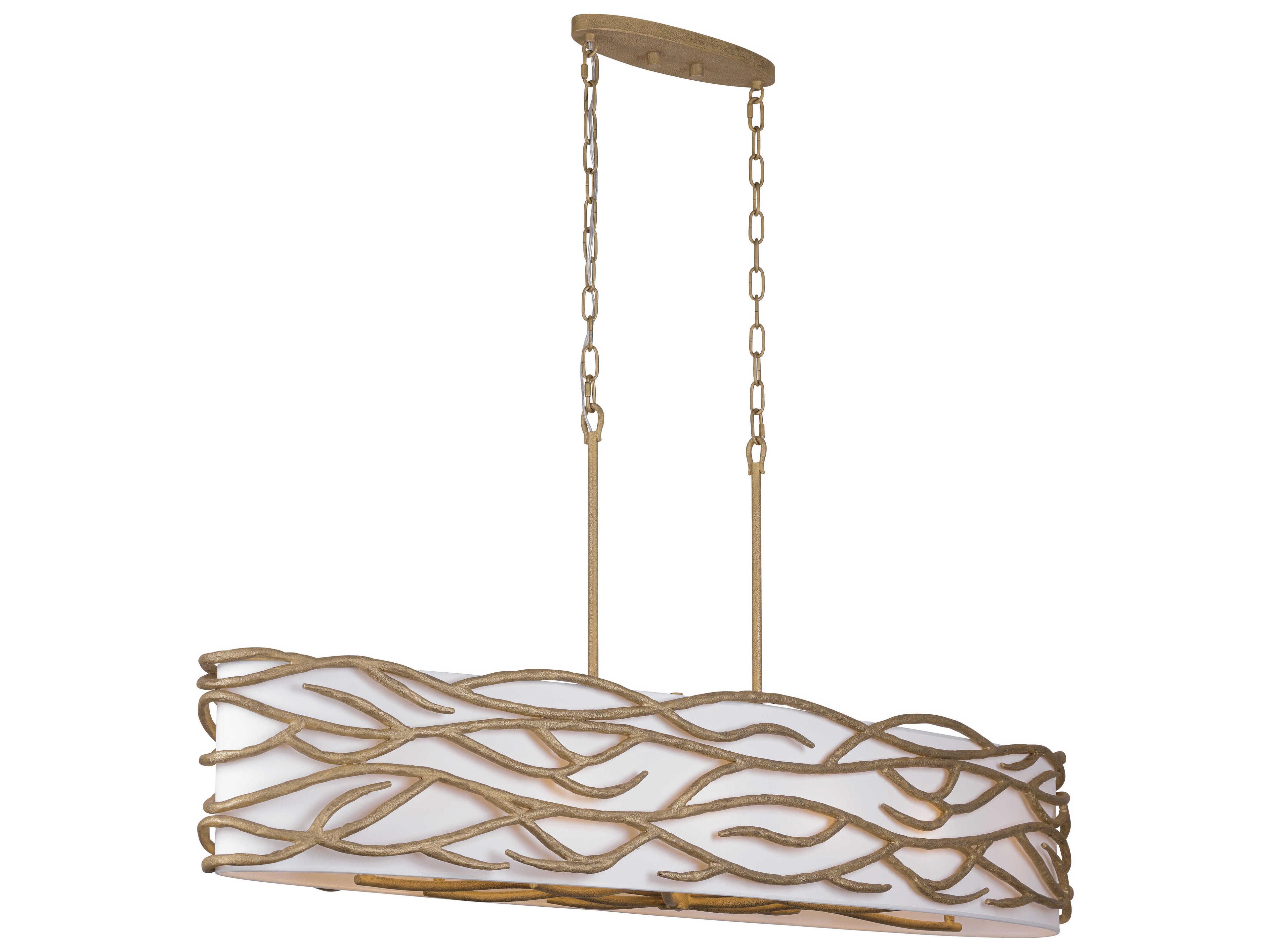 Minka Lavery Branch Reality 10-Light Textured Ashen Gold Island Pendant