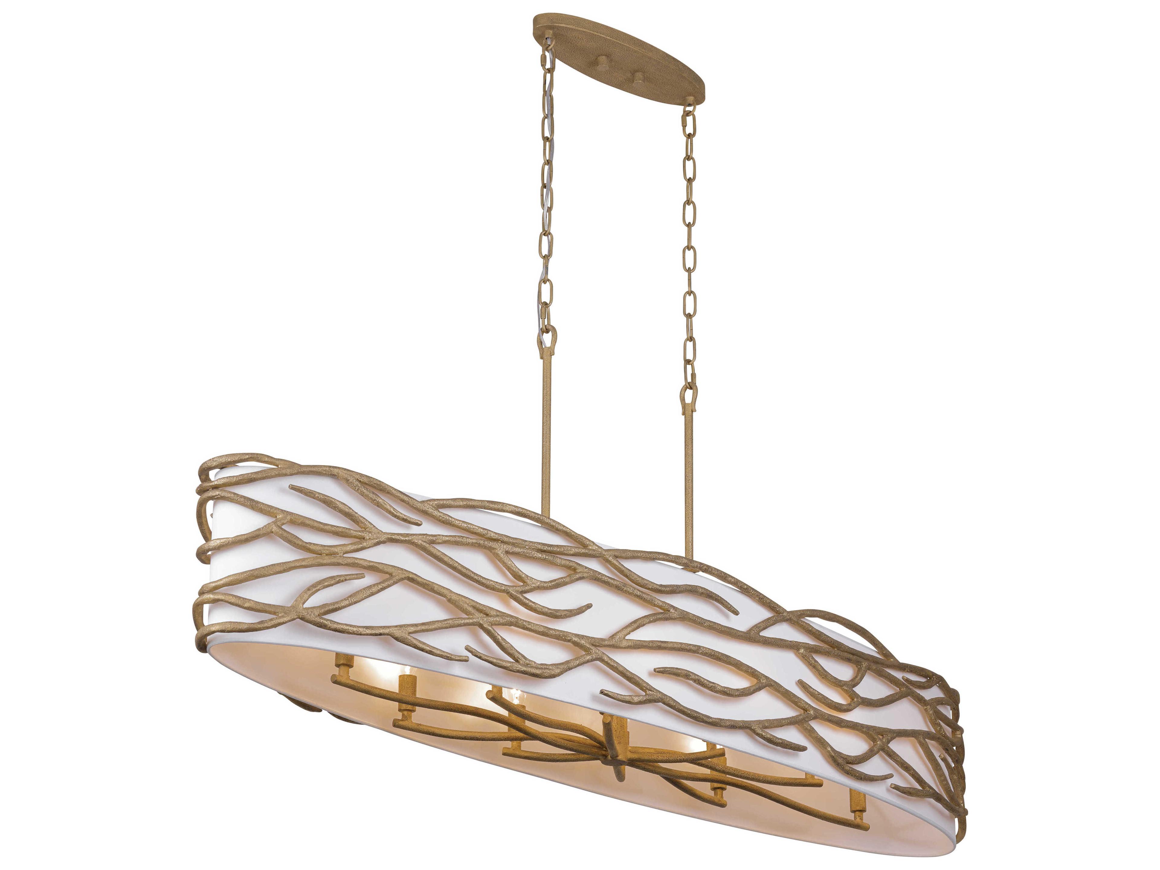 Minka Lavery Branch Reality 10-Light Textured Ashen Gold Island Pendant