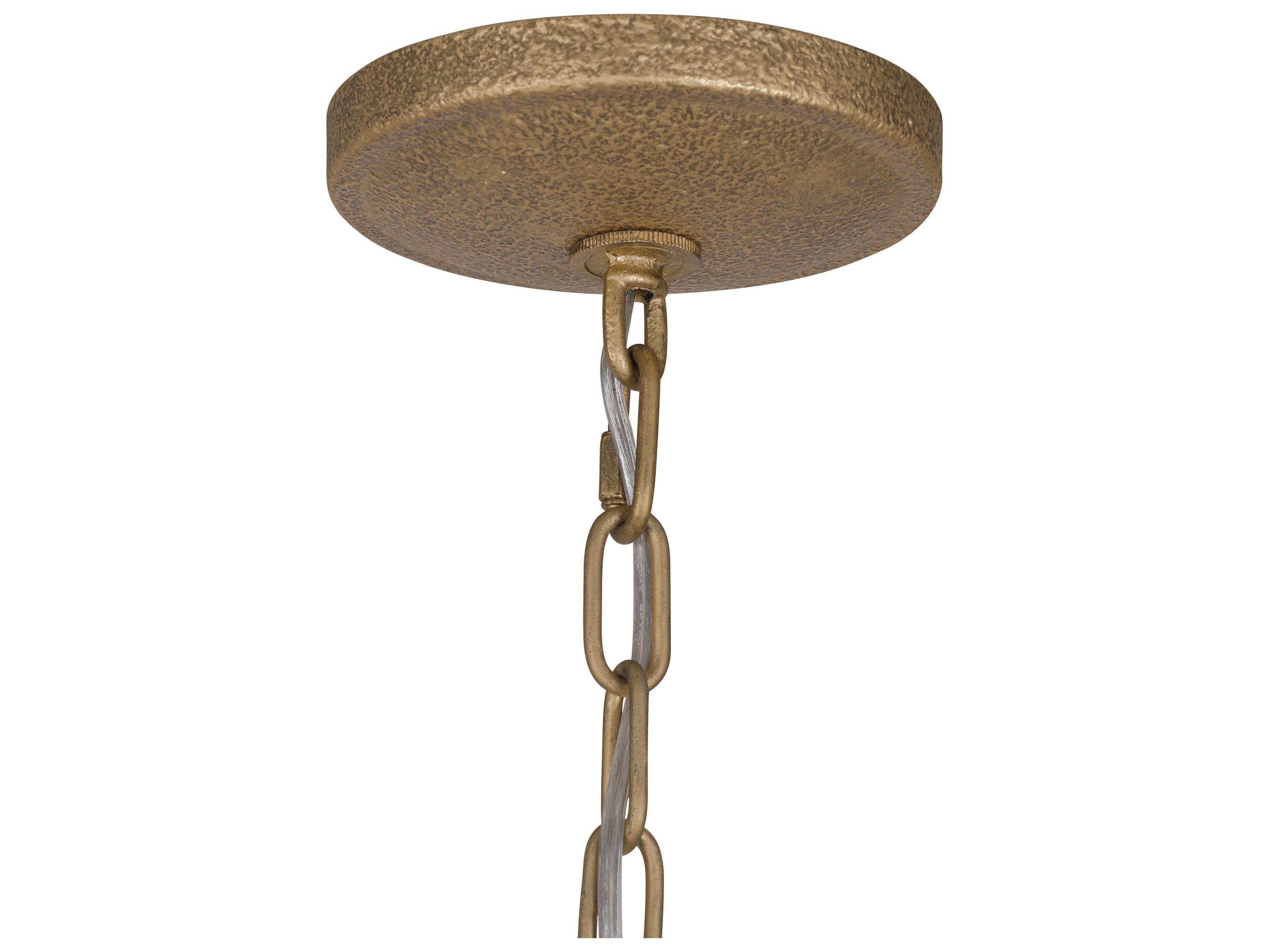 Minka Lavery Branch Reality 6-Light Textured Ashen Gold Drum Pendant