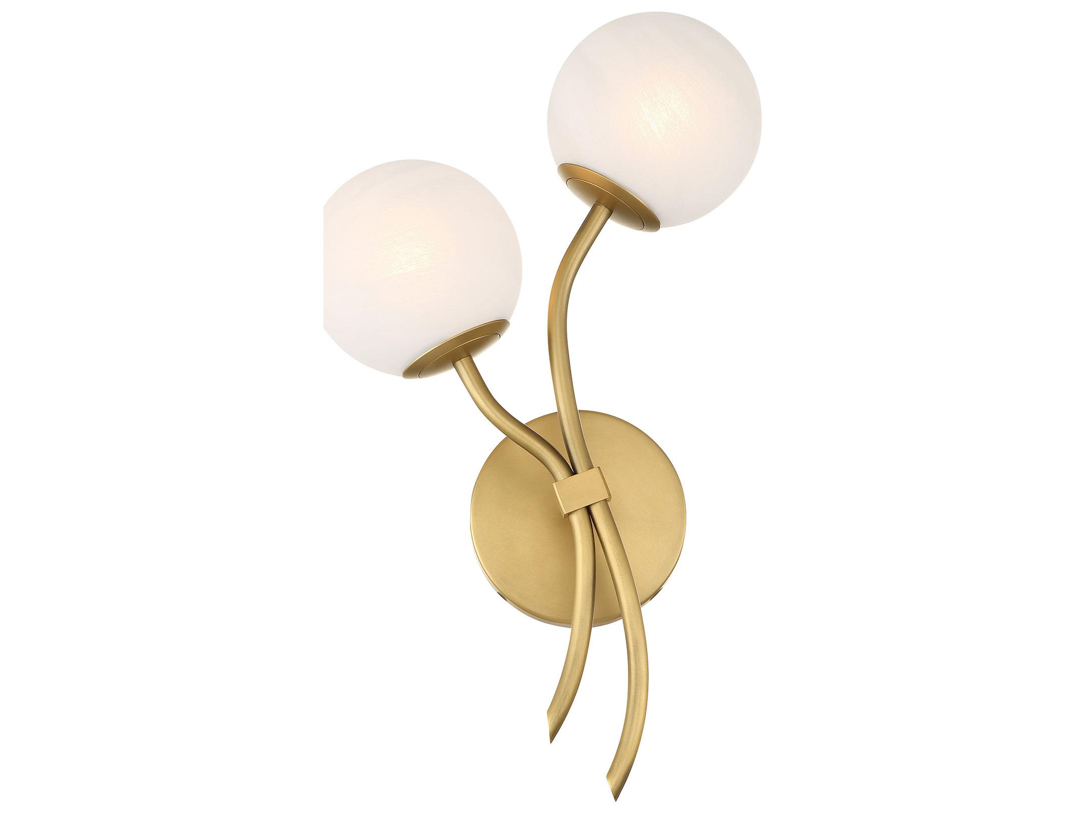 Minka Lavery Curven 2-Light Legacy Brass Wall Sconce