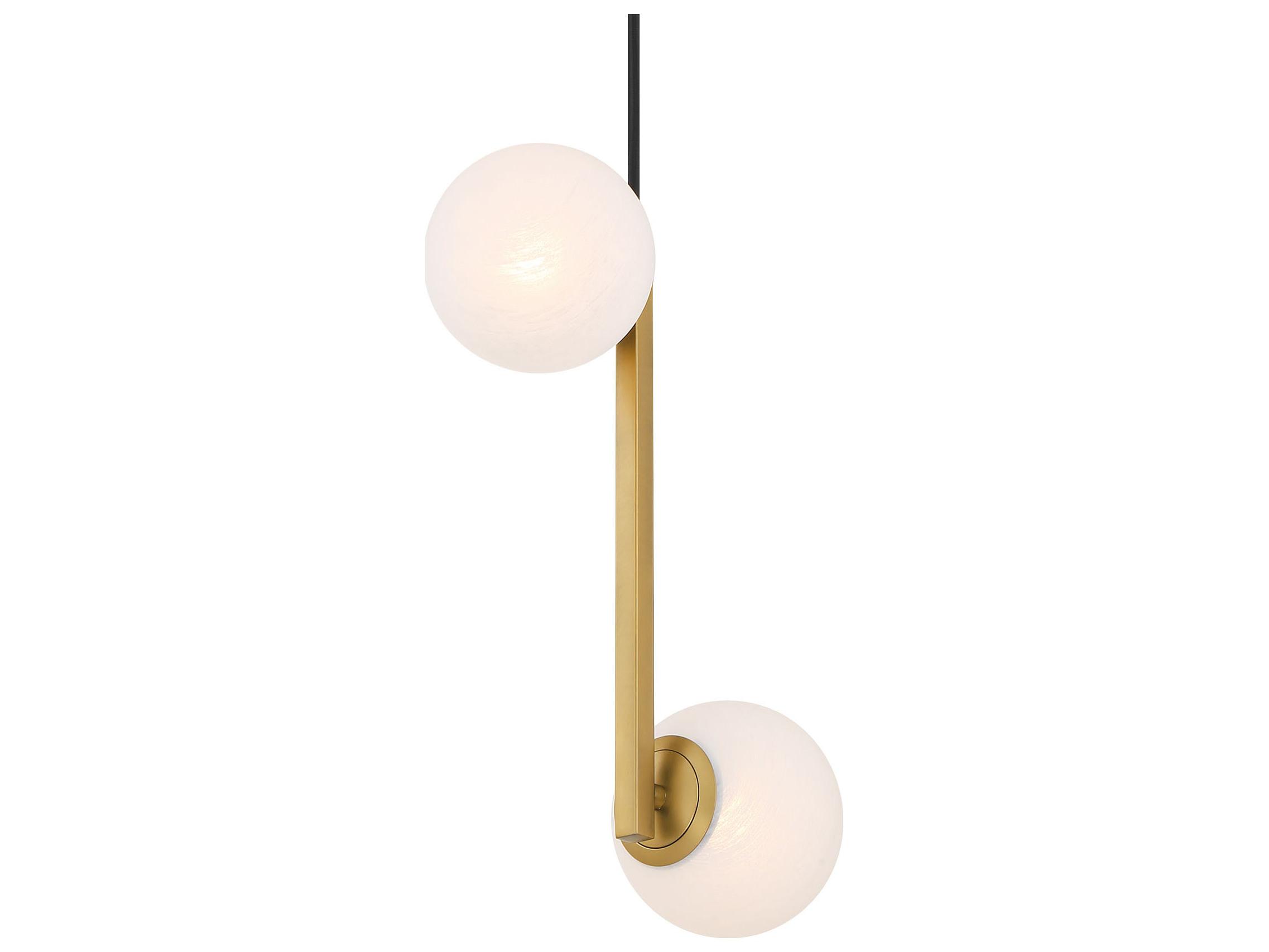Minka Lavery Curven 2-Light Legacy Brass Globe Mini Pendant