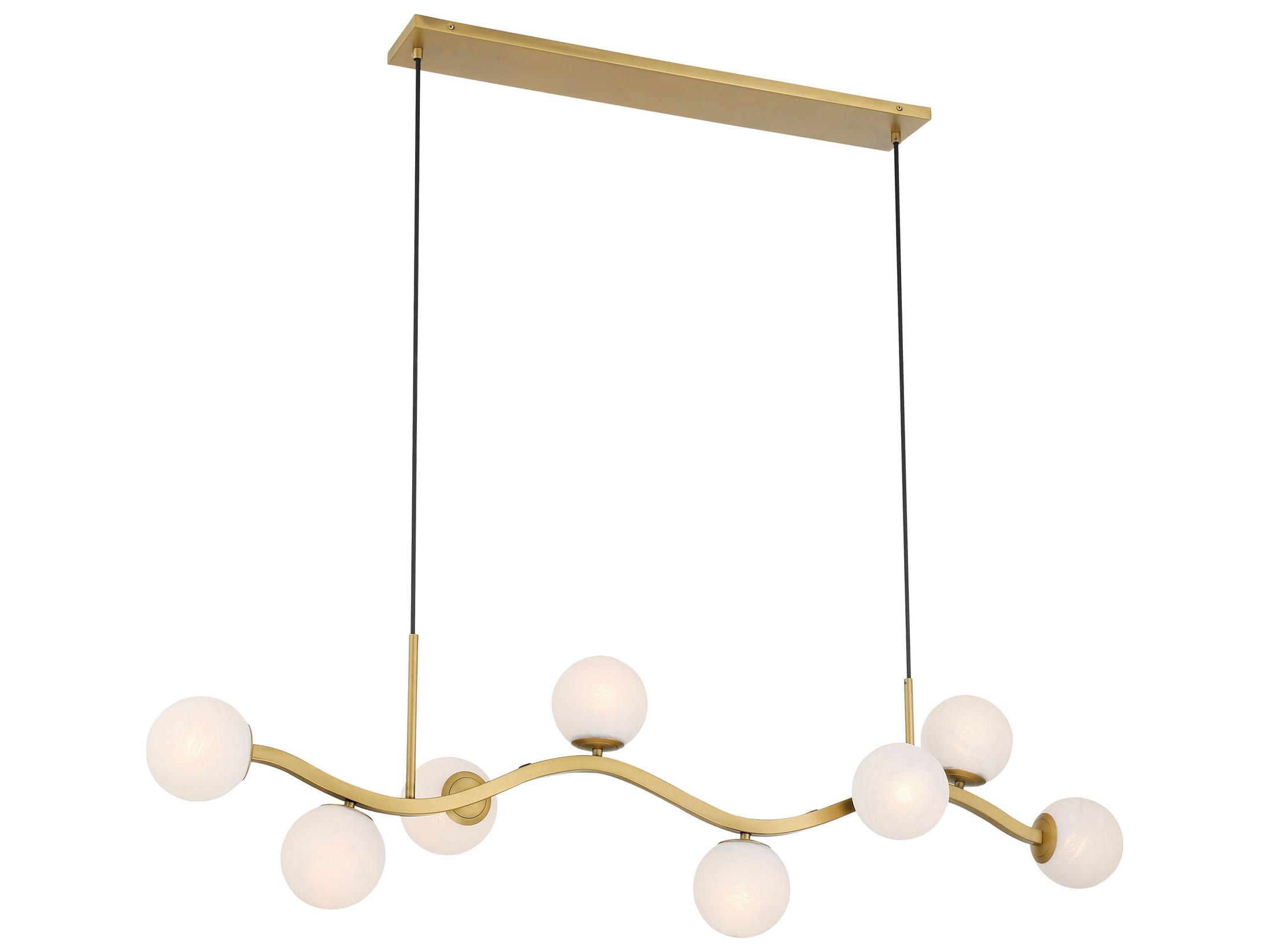 Minka Lavery Curven 8-Light Legacy Brass Globe Island Pendant