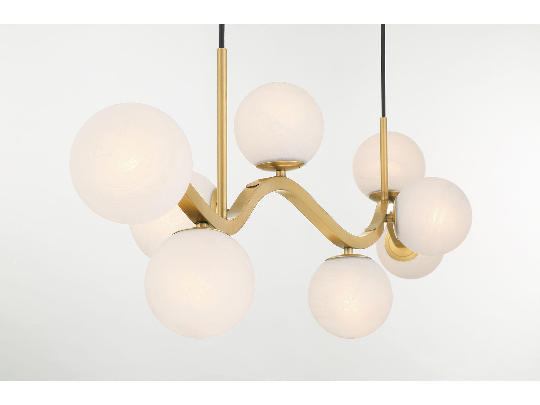 Minka Lavery Curven 8-Light Legacy Brass Globe Island Pendant