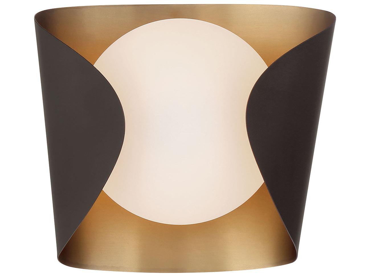 Minka Lavery Flare 1-Light Legacy Brass Dark Bronze Wall Sconce