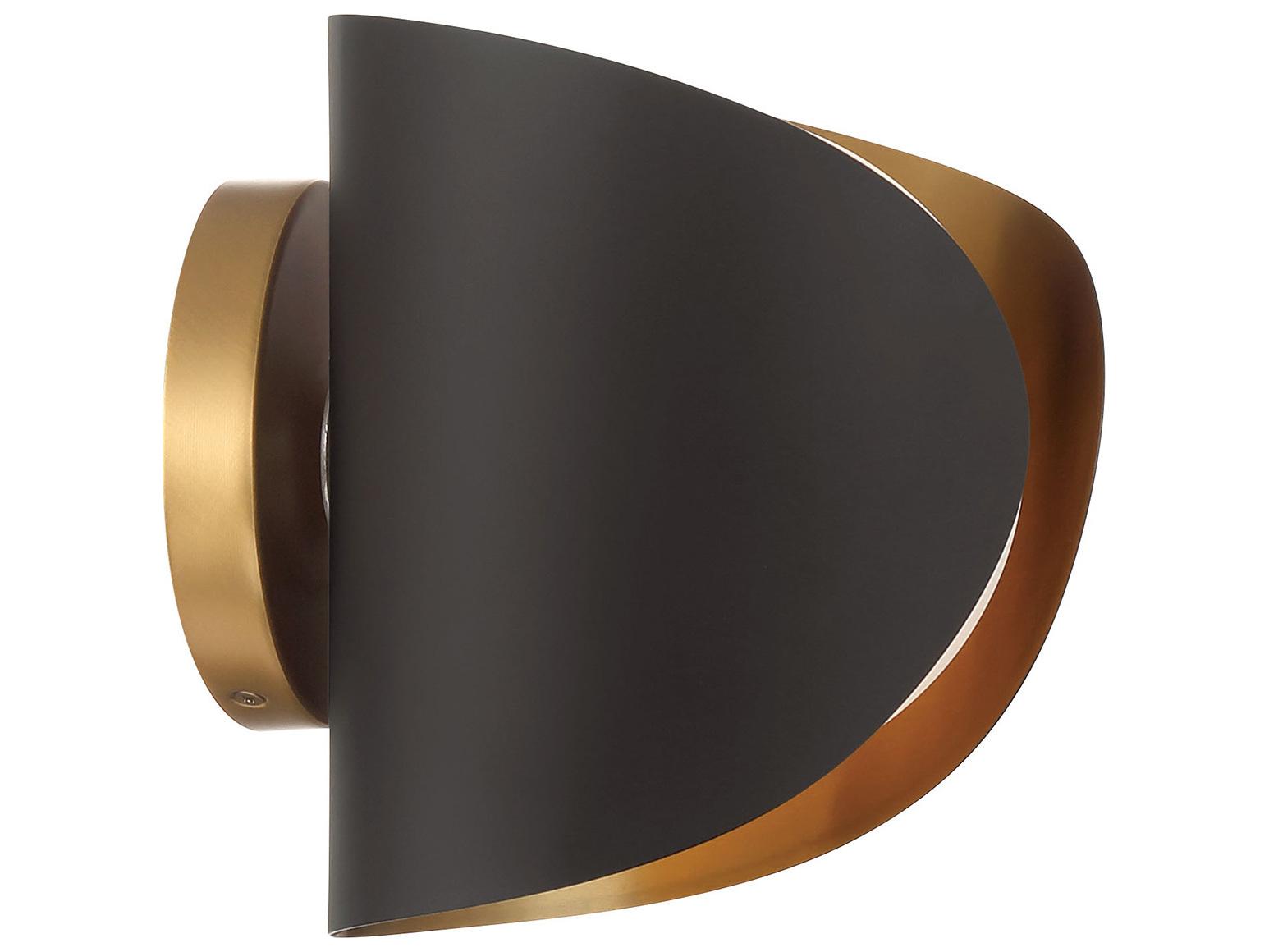 Minka Lavery Flare 1-Light Legacy Brass Dark Bronze Wall Sconce