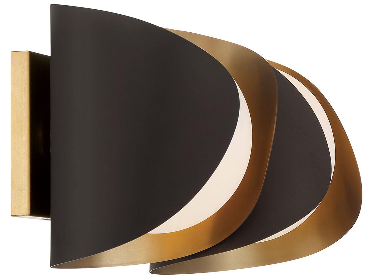 Minka Lavery Flare 2-Light Legacy Brass Dark Bronze Vanity Light