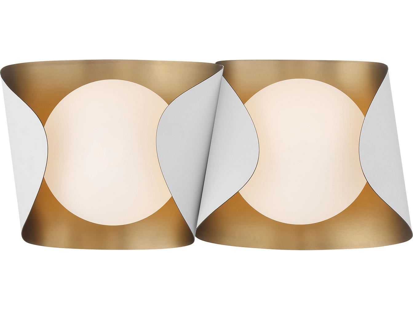 Minka Lavery Flare 2-Light Sand White Vanity Light