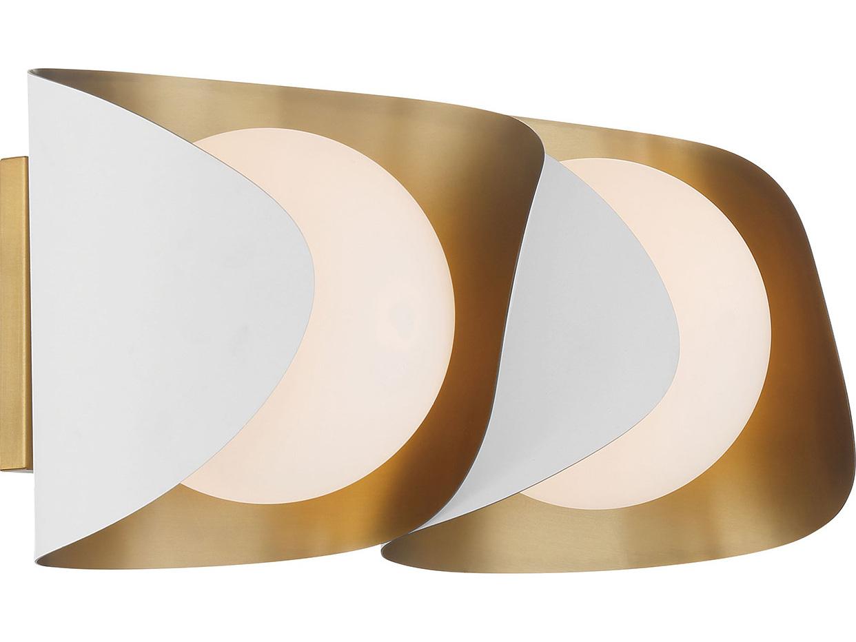 Minka Lavery Flare 2-Light Sand White Vanity Light