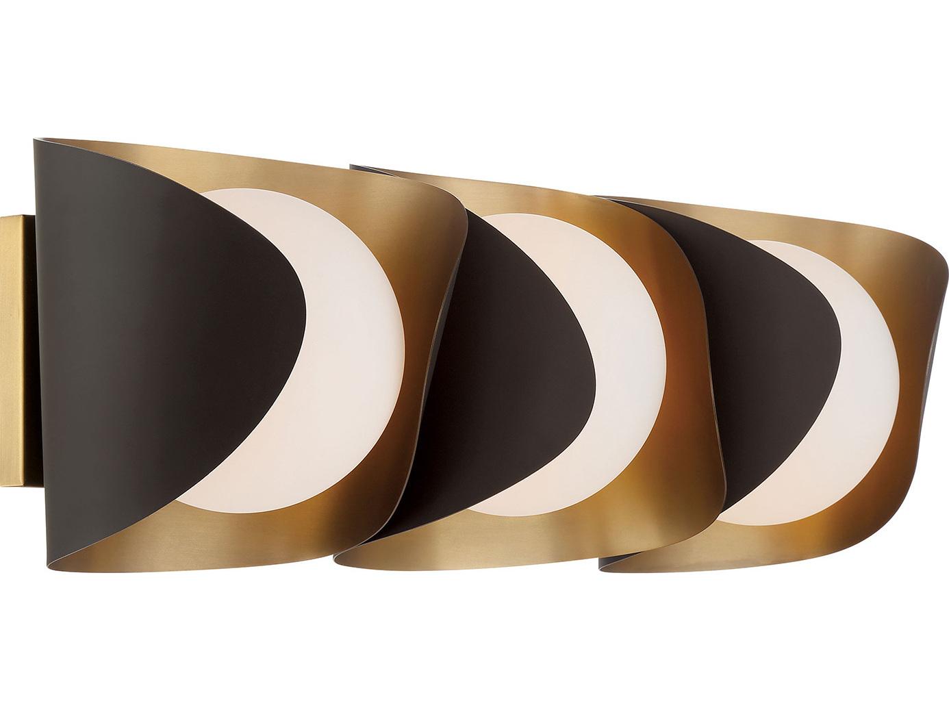 Minka Lavery Flare 3-Light Legacy Brass Dark Bronze Vanity Light