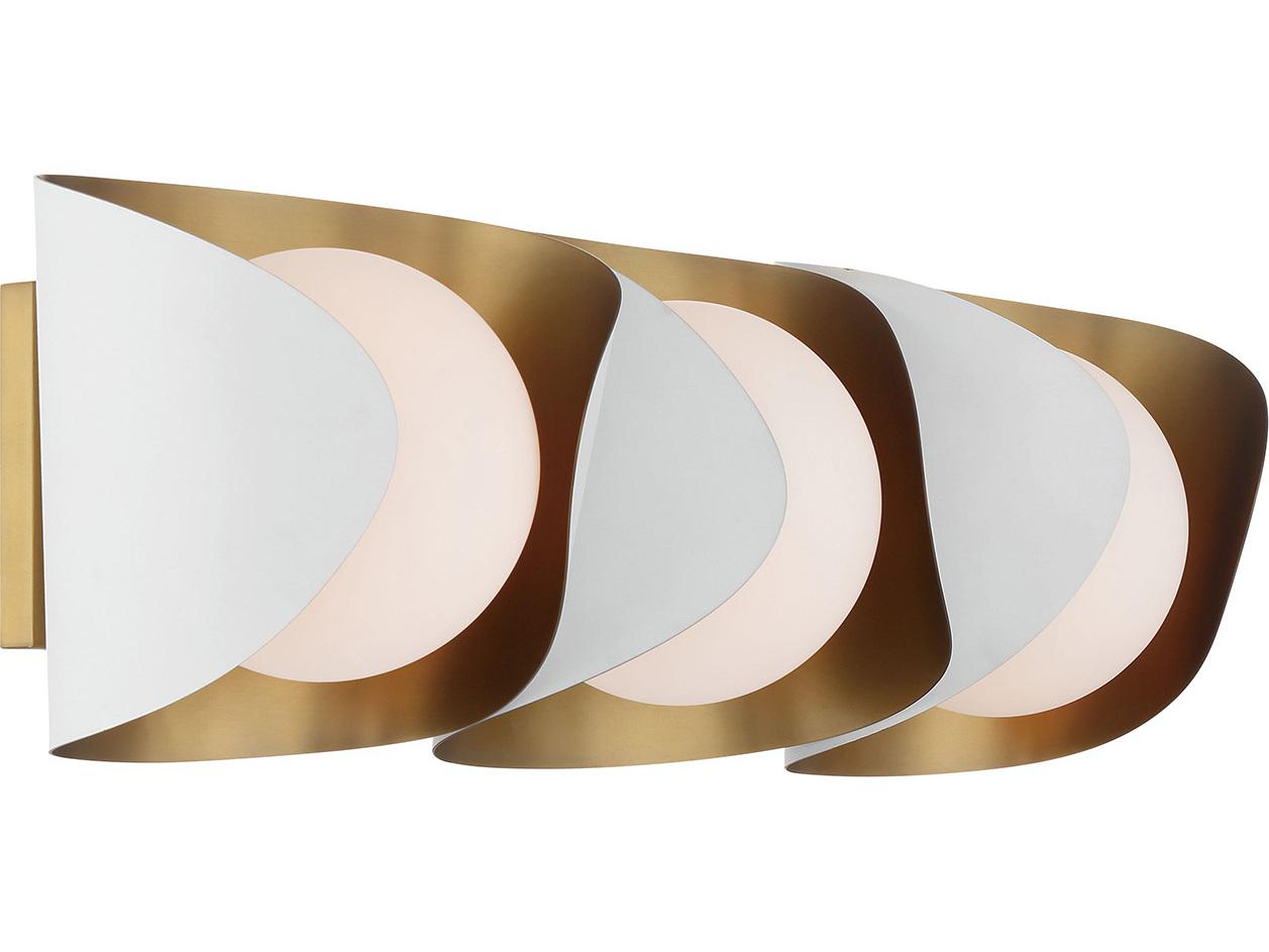 Minka Lavery Flare 3-Light Sand White Vanity Light