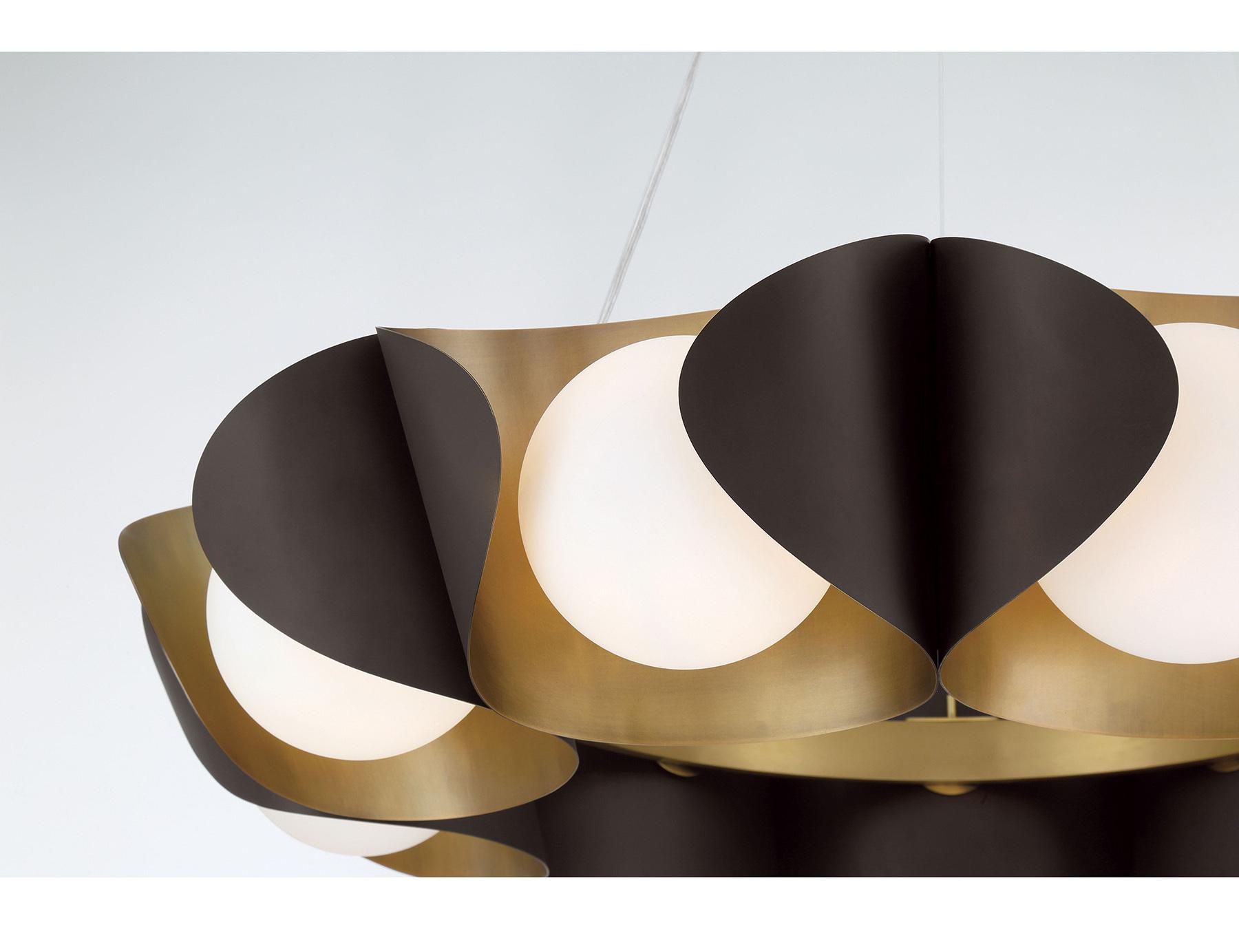 Minka Lavery Flare 9-Light Legacy Brass Dark Bronze Round Pendant