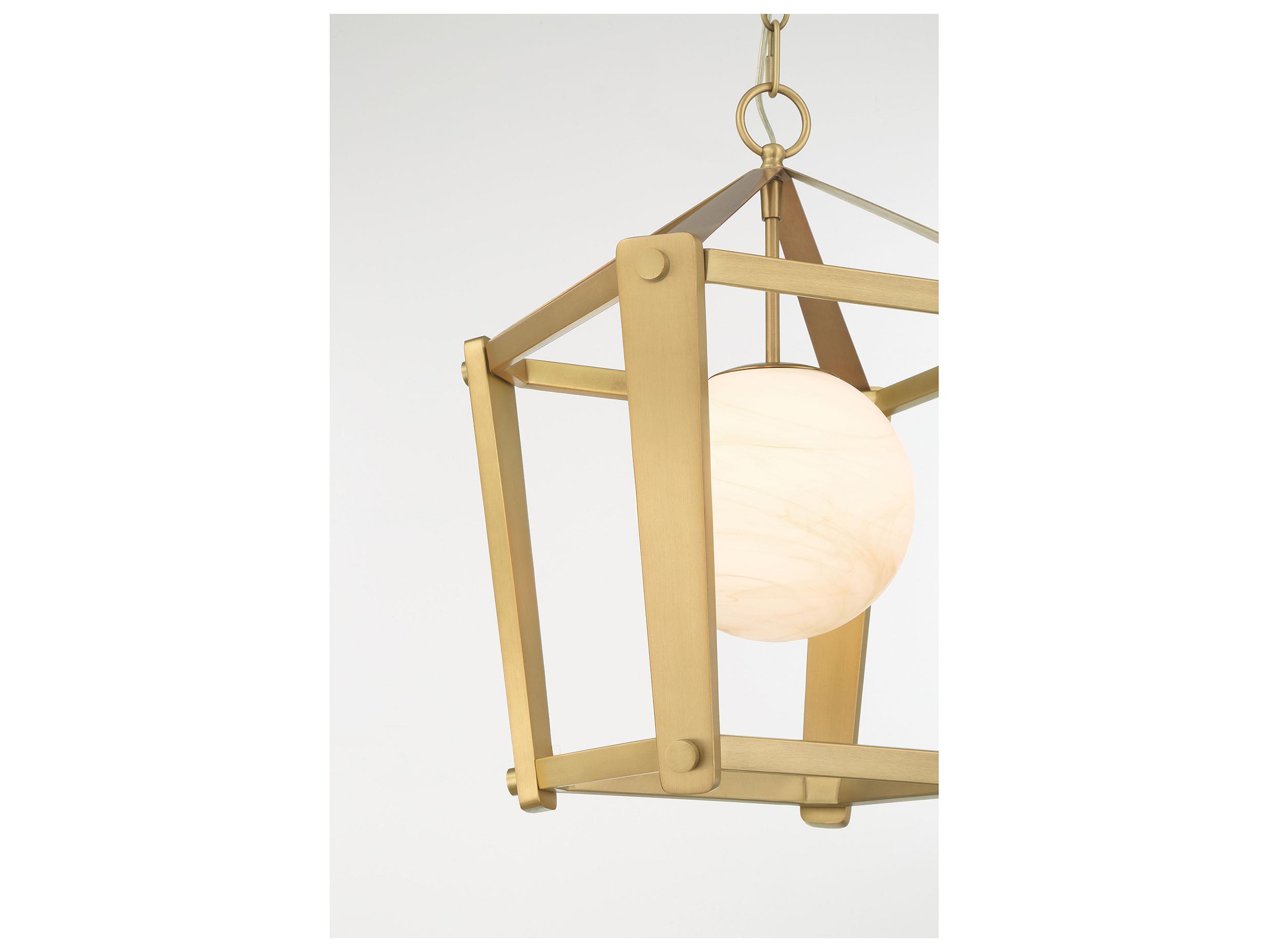 Minka Lavery Shimmer 1-Light Legacy Brass Globe Lantern Pendant