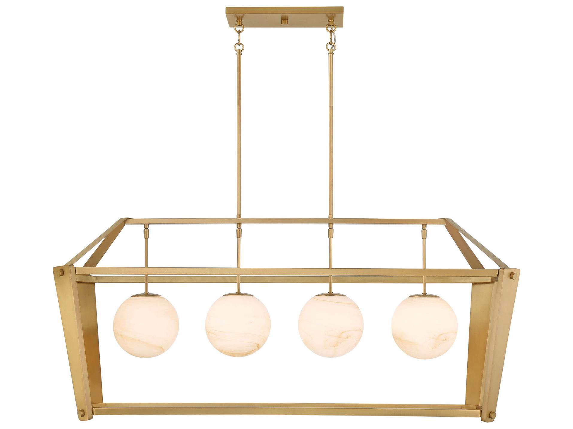 Minka Lavery Shimmer 4-Light Legacy Brass Globe Lantern Island Pendant