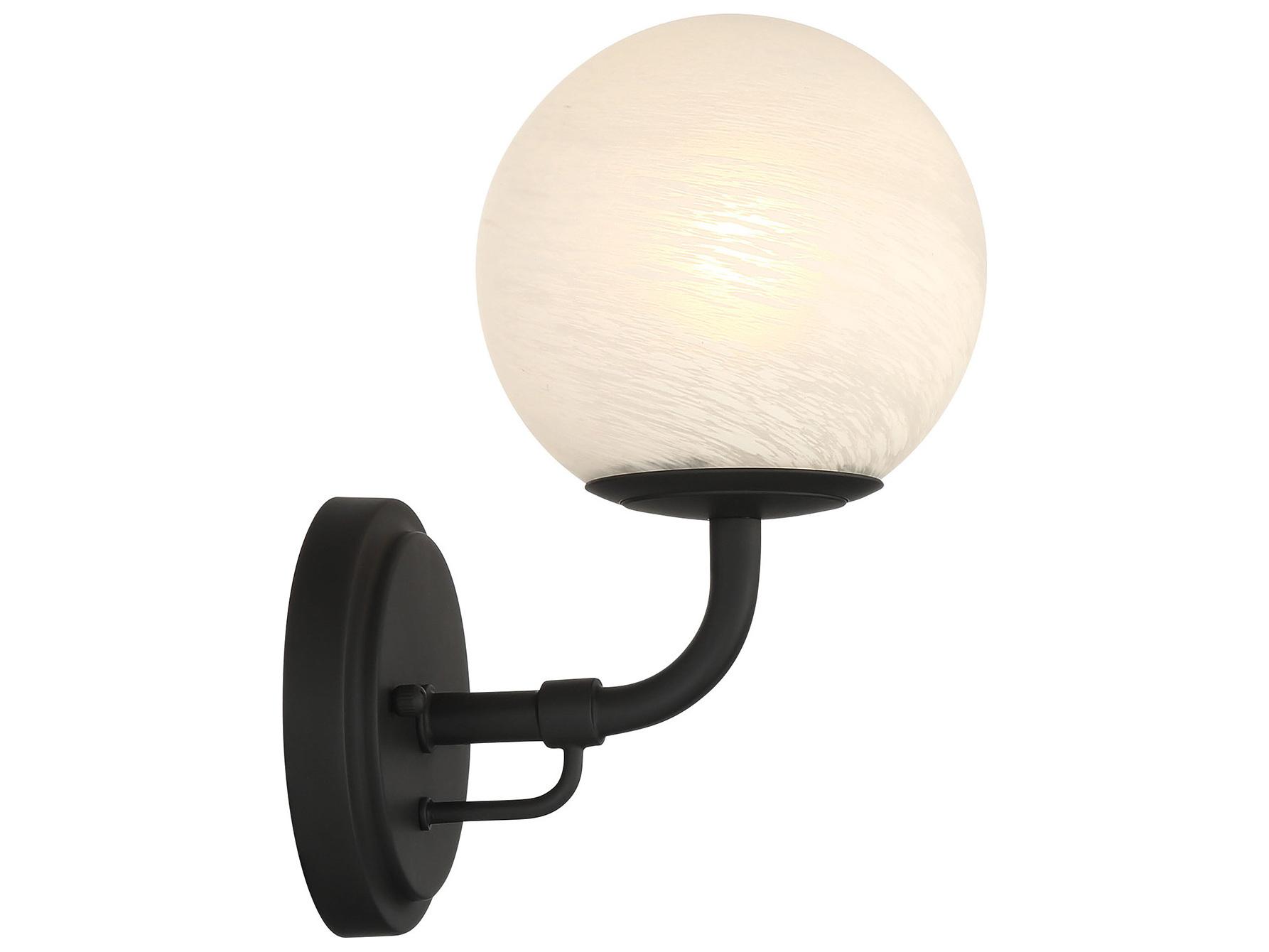 Minka Lavery Whitehall 1-Light Dark Matte Black Vanity Light