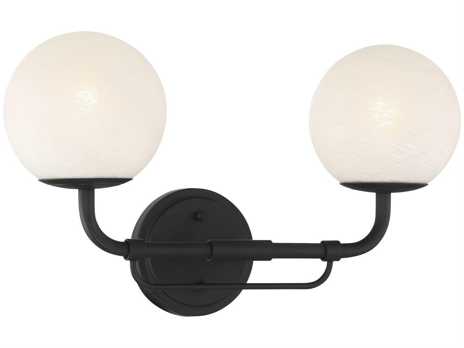 Minka Lavery Whitehall 2-Light Dark Matte Black Vanity Light