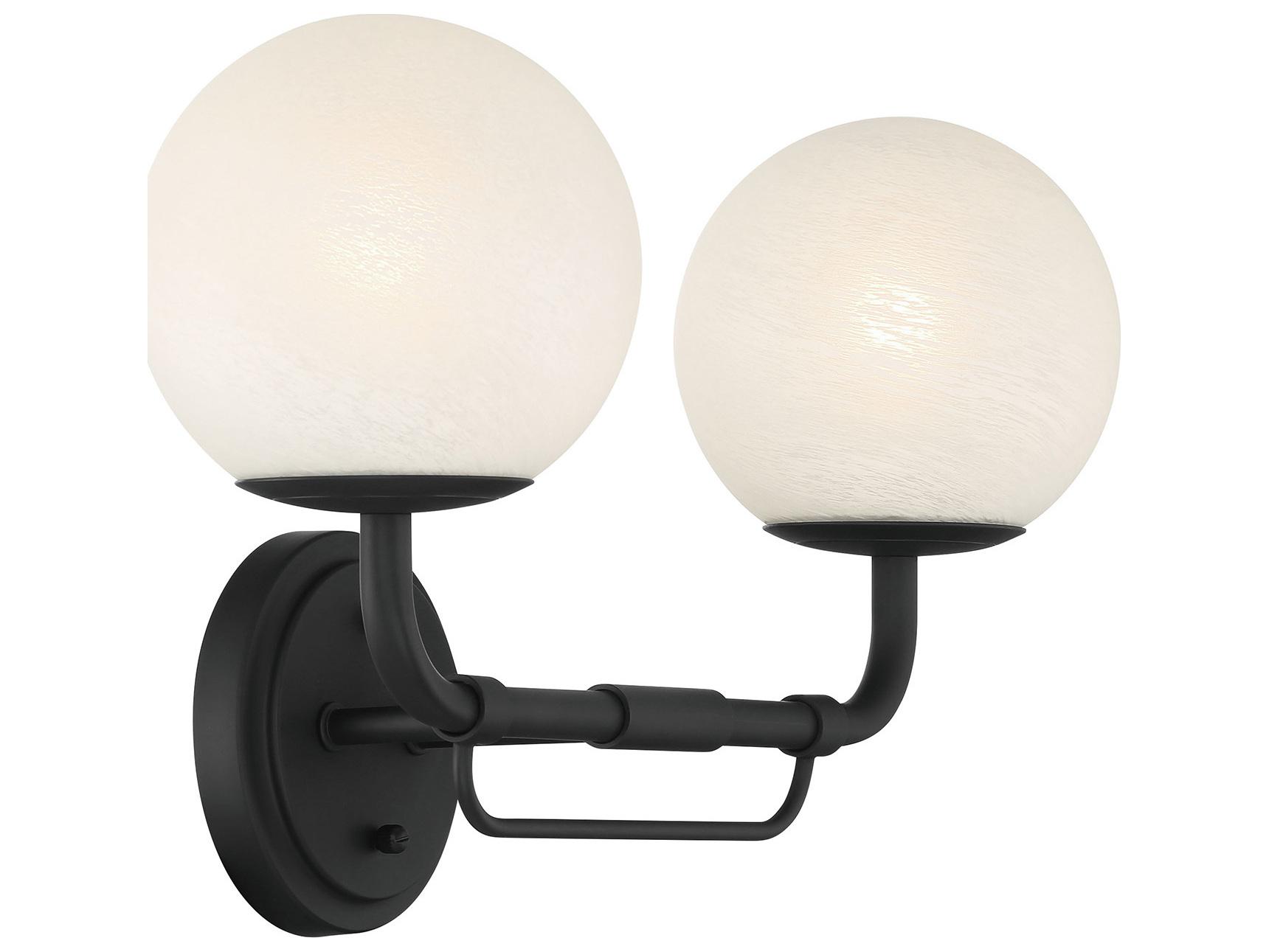 Minka Lavery Whitehall 2-Light Dark Matte Black Vanity Light