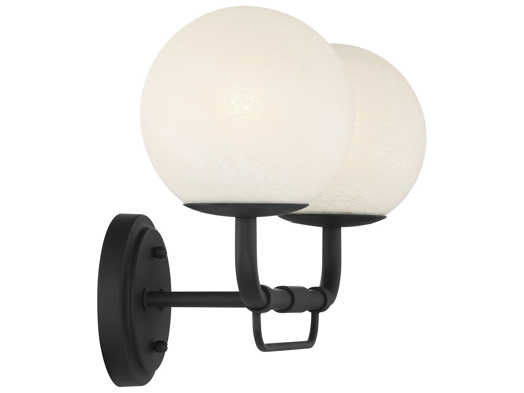 Minka Lavery Whitehall 2-Light Dark Matte Black Vanity Light