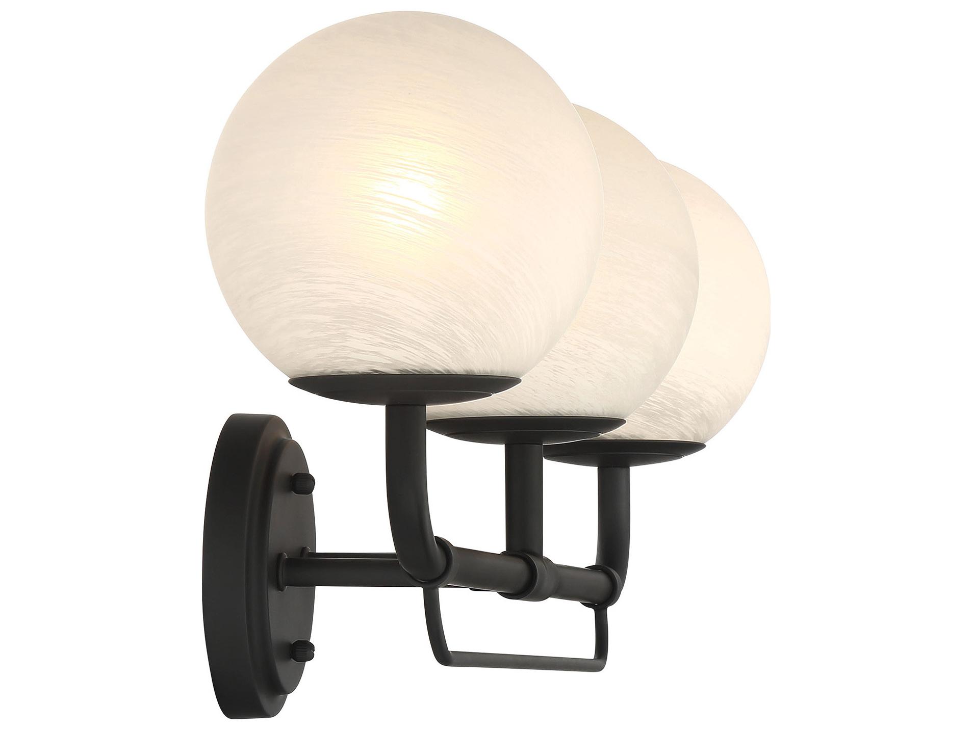 Minka Lavery Whitehall 3-Light Dark Matte Black Vanity Light