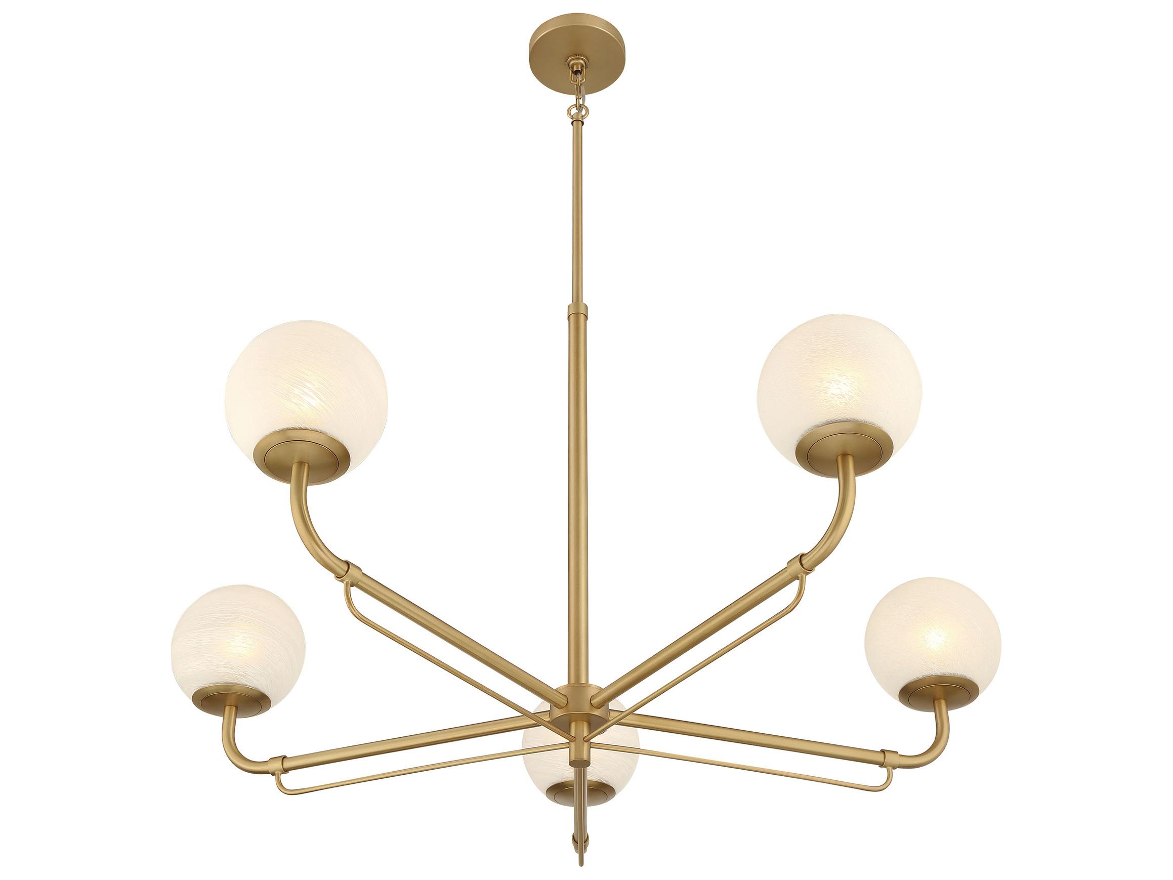 Minka Lavery Whitehall 5-Light Legacy Brass Globe Chandelier