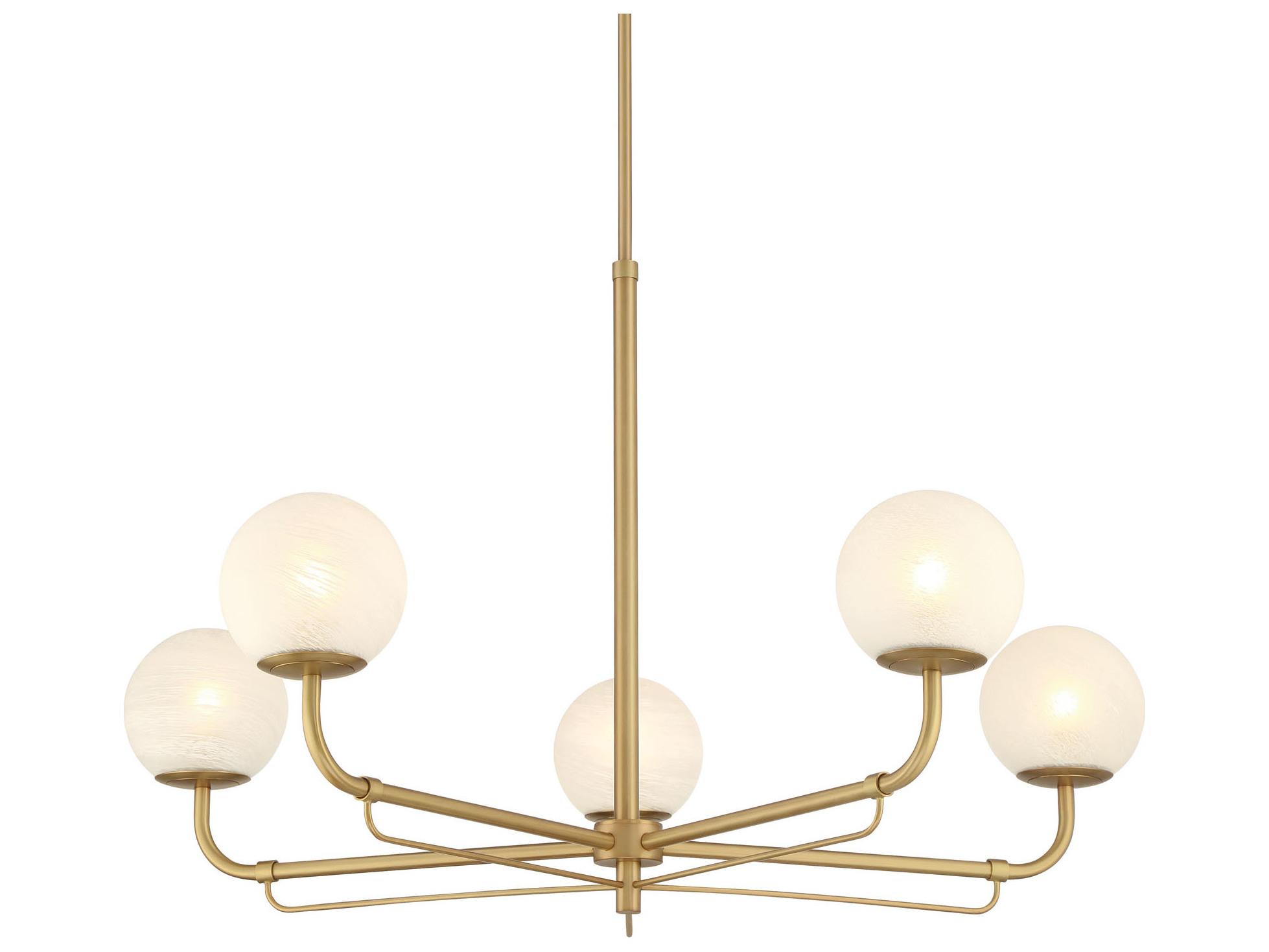 Minka Lavery Whitehall 5-Light Legacy Brass Globe Chandelier