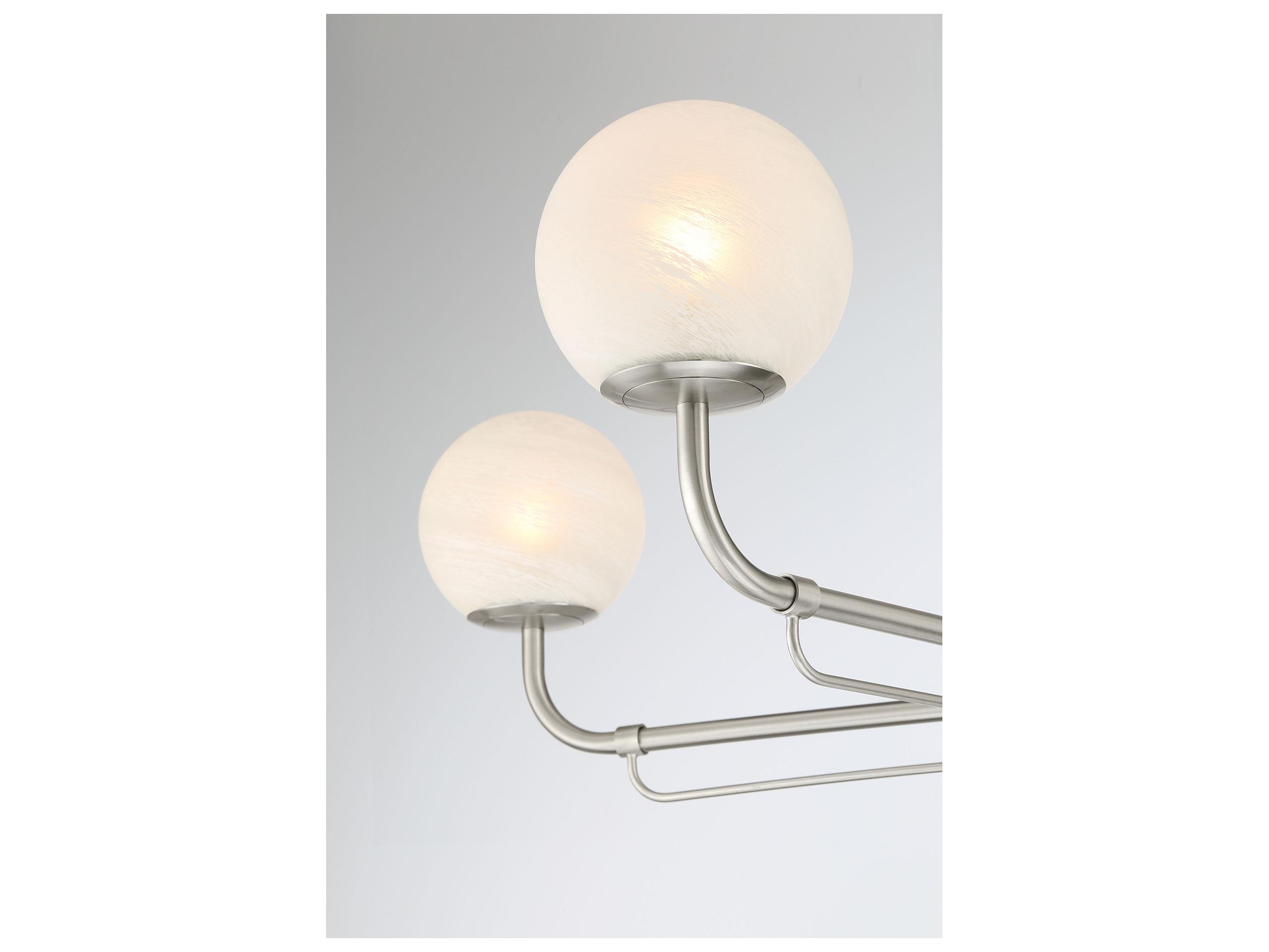 Minka Lavery Whitehall 5-Light Brushed Nickel Globe Chandelier