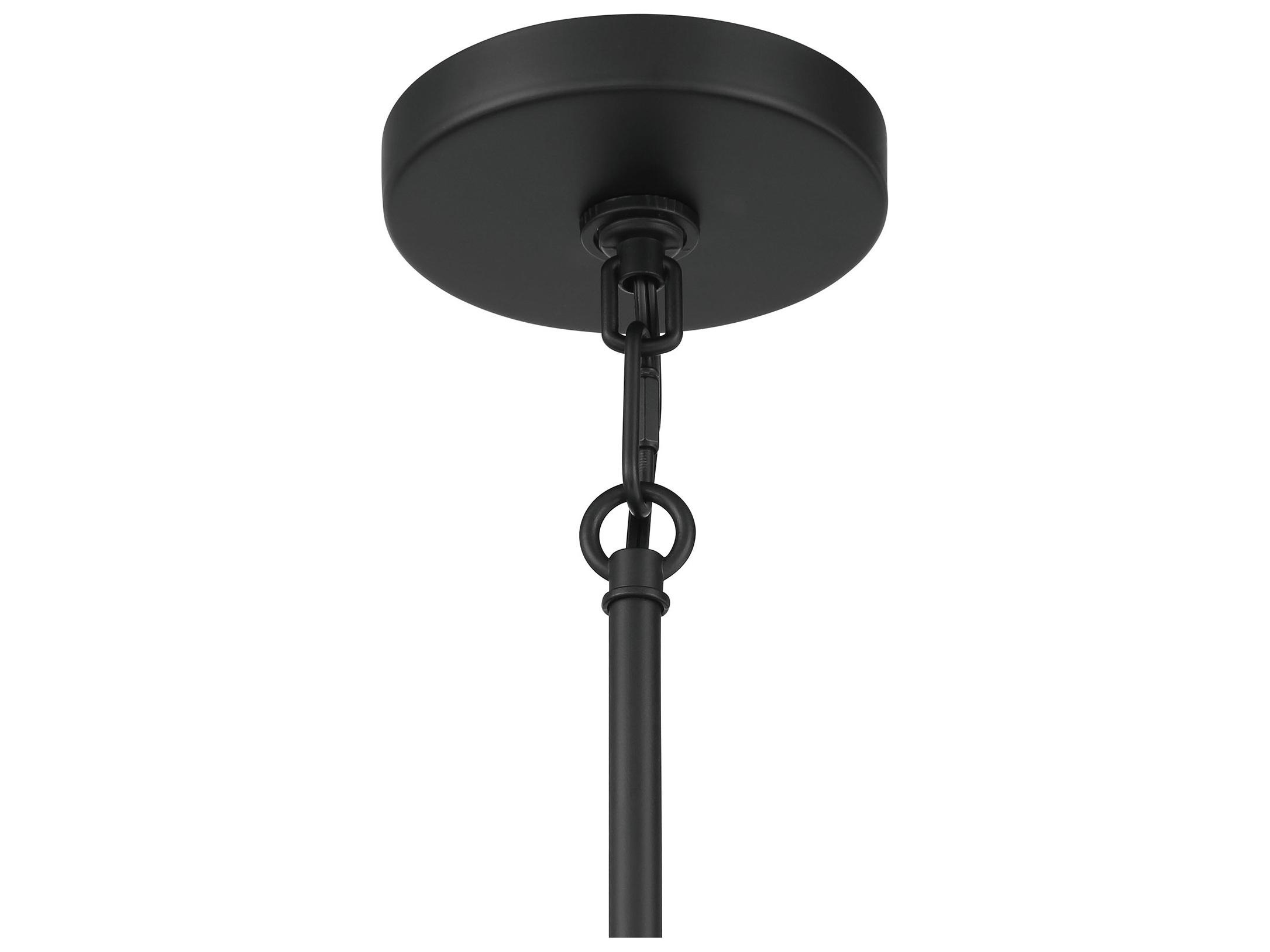 Minka Lavery Whitehall 5-Light Dark Matte Black Globe Chandelier