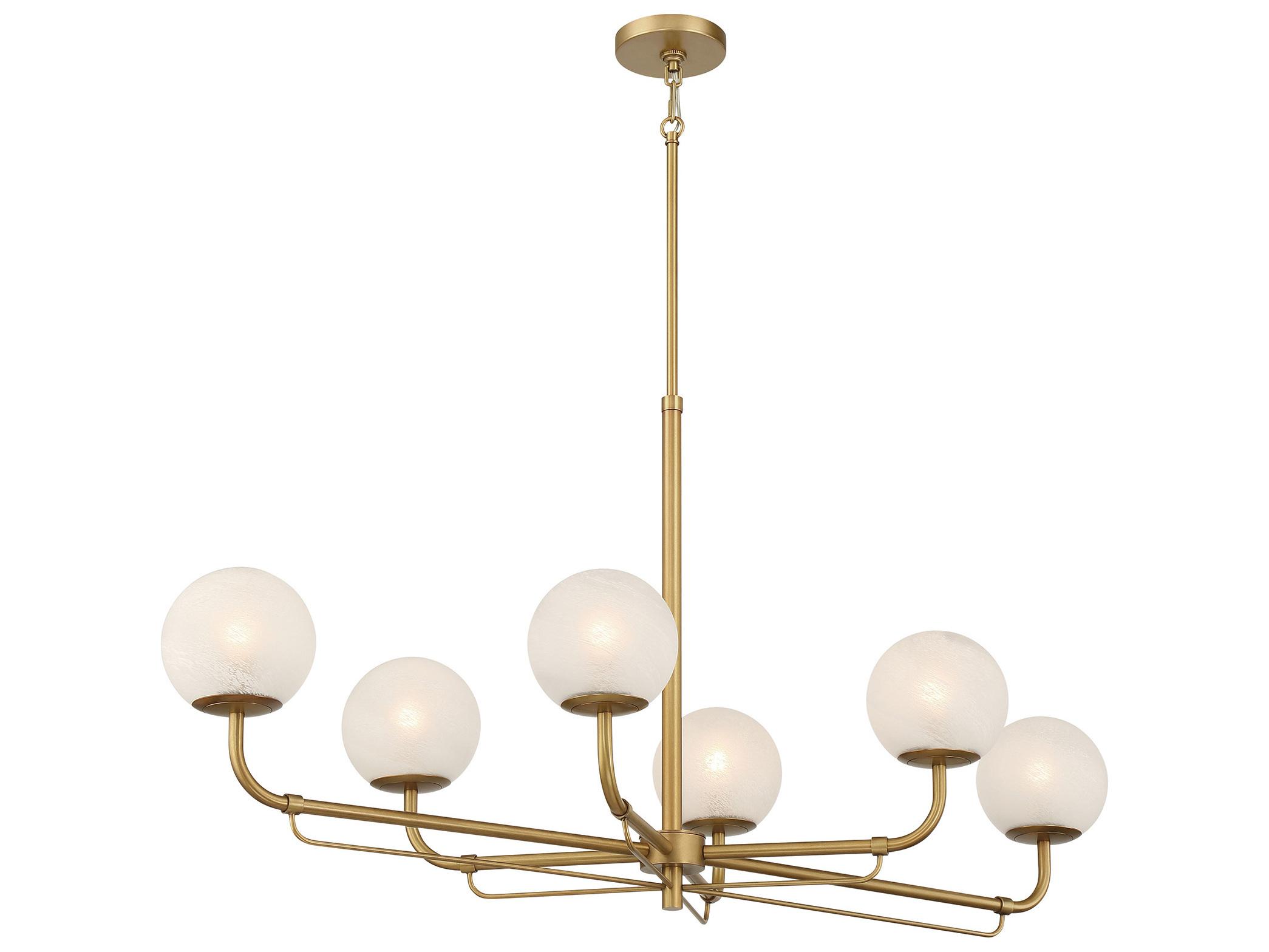 Minka Lavery Whitehall 6-Light Legacy Brass Globe Island Pendant
