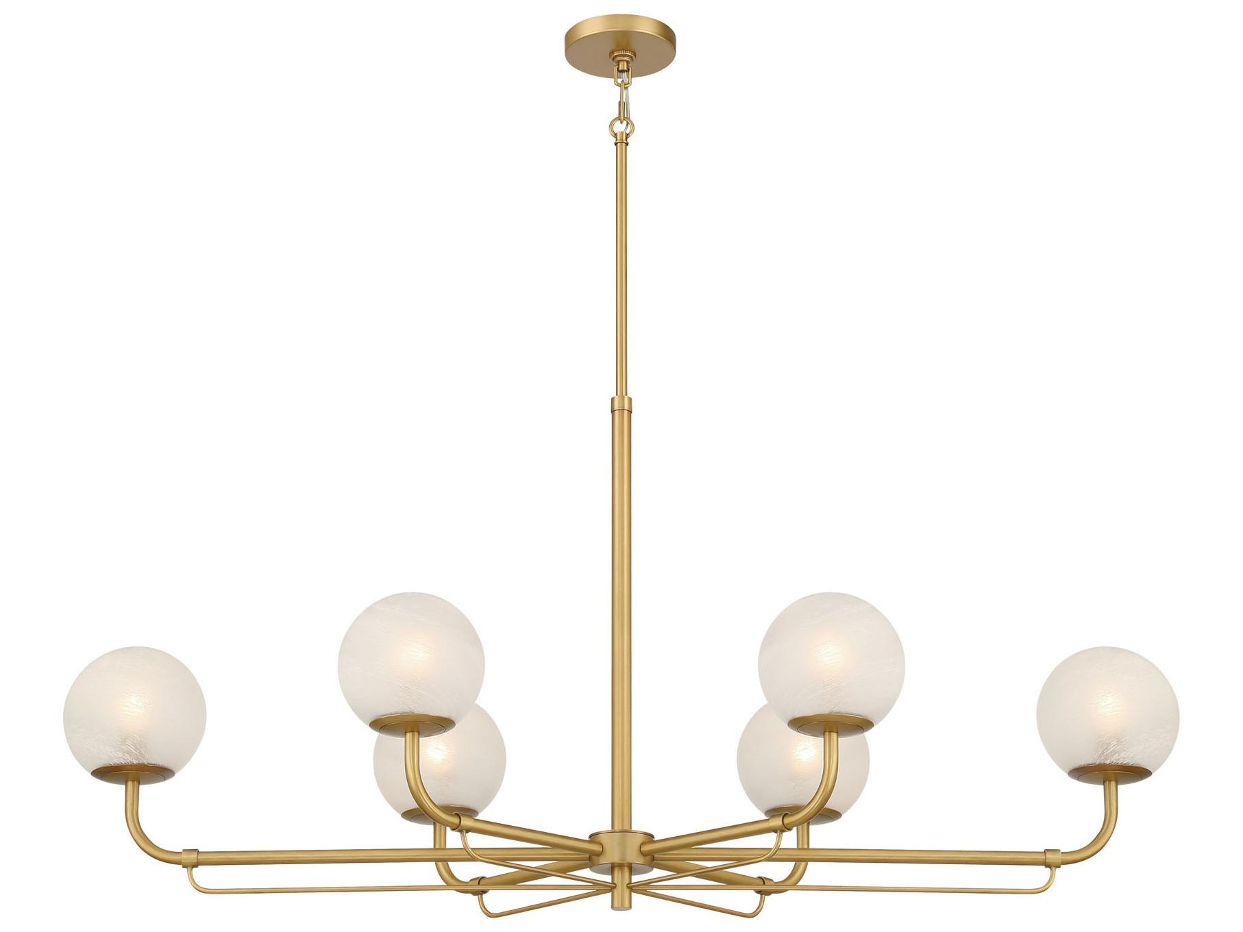 Minka Lavery Whitehall 6-Light Legacy Brass Globe Island Pendant