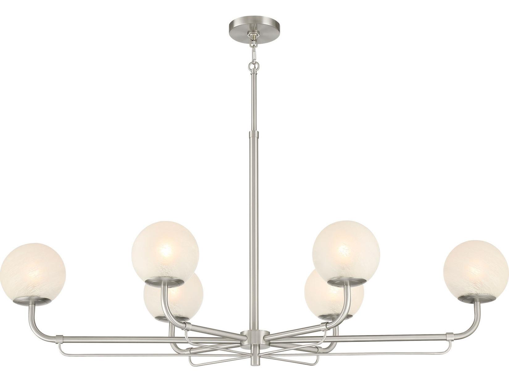 Minka Lavery Whitehall 6-Light Brushed Nickel Globe Island Pendant