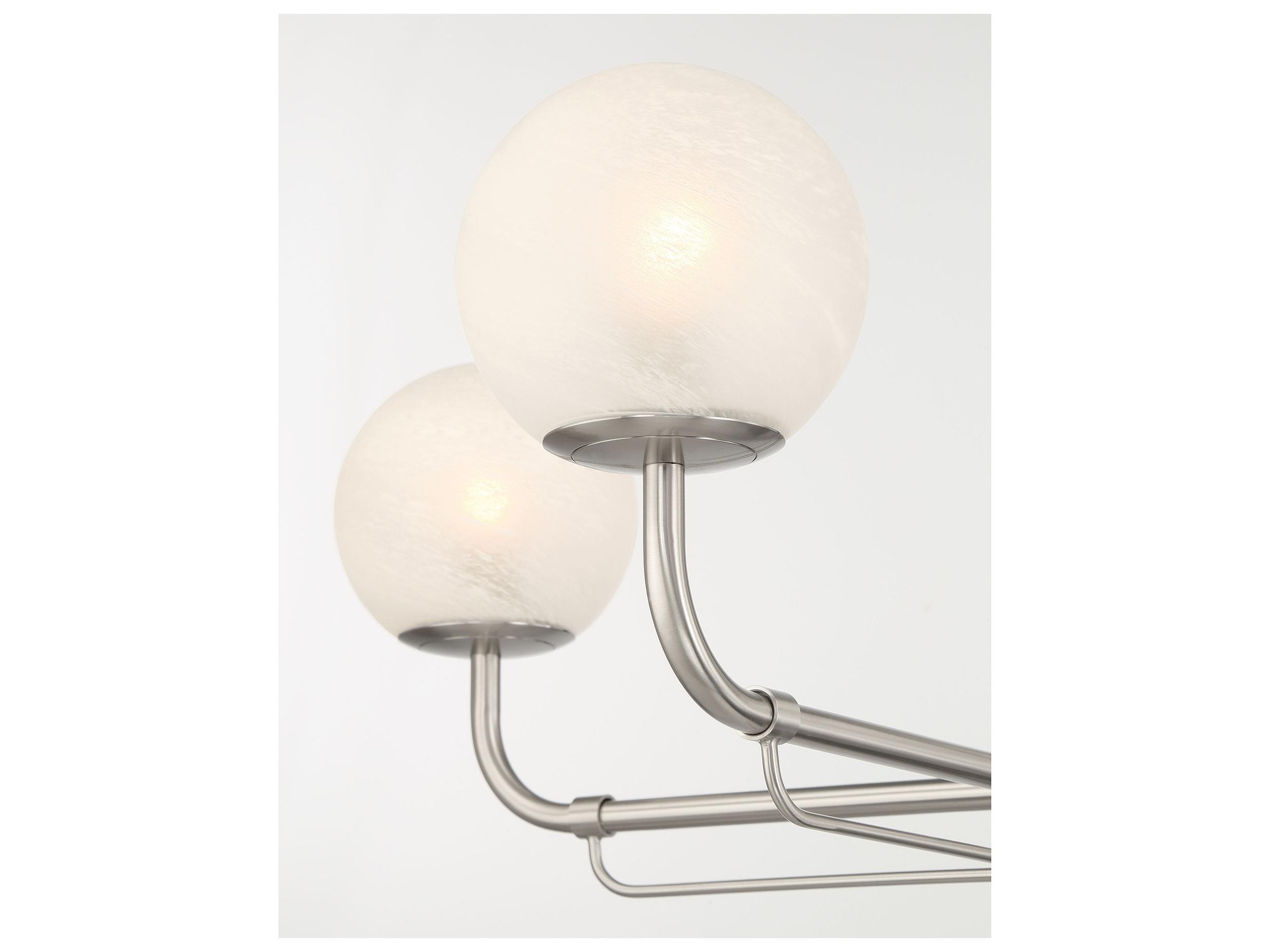 Minka Lavery Whitehall 4-Light Brushed Nickel Globe Chandelier