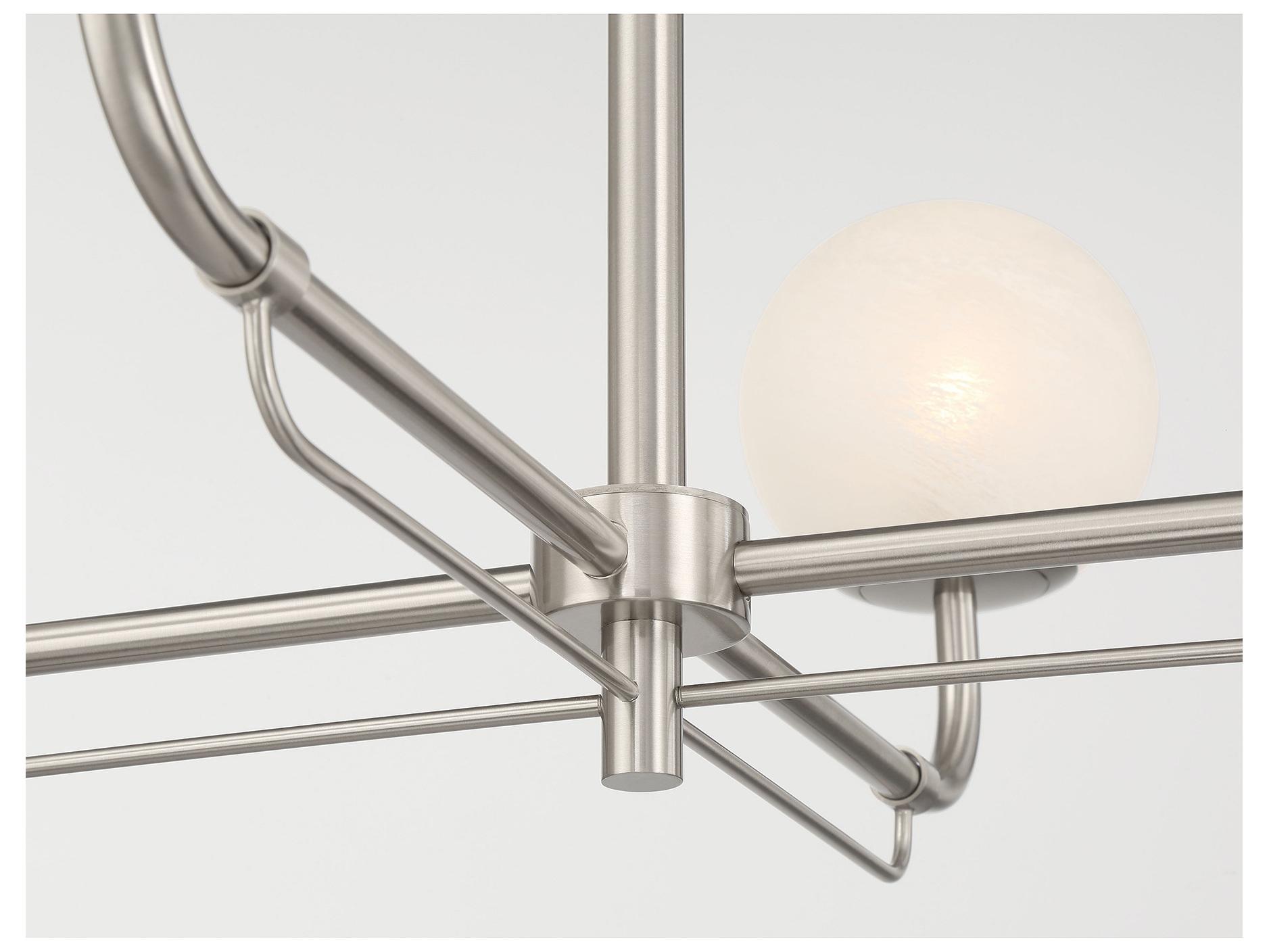Minka Lavery Whitehall 4-Light Brushed Nickel Globe Chandelier