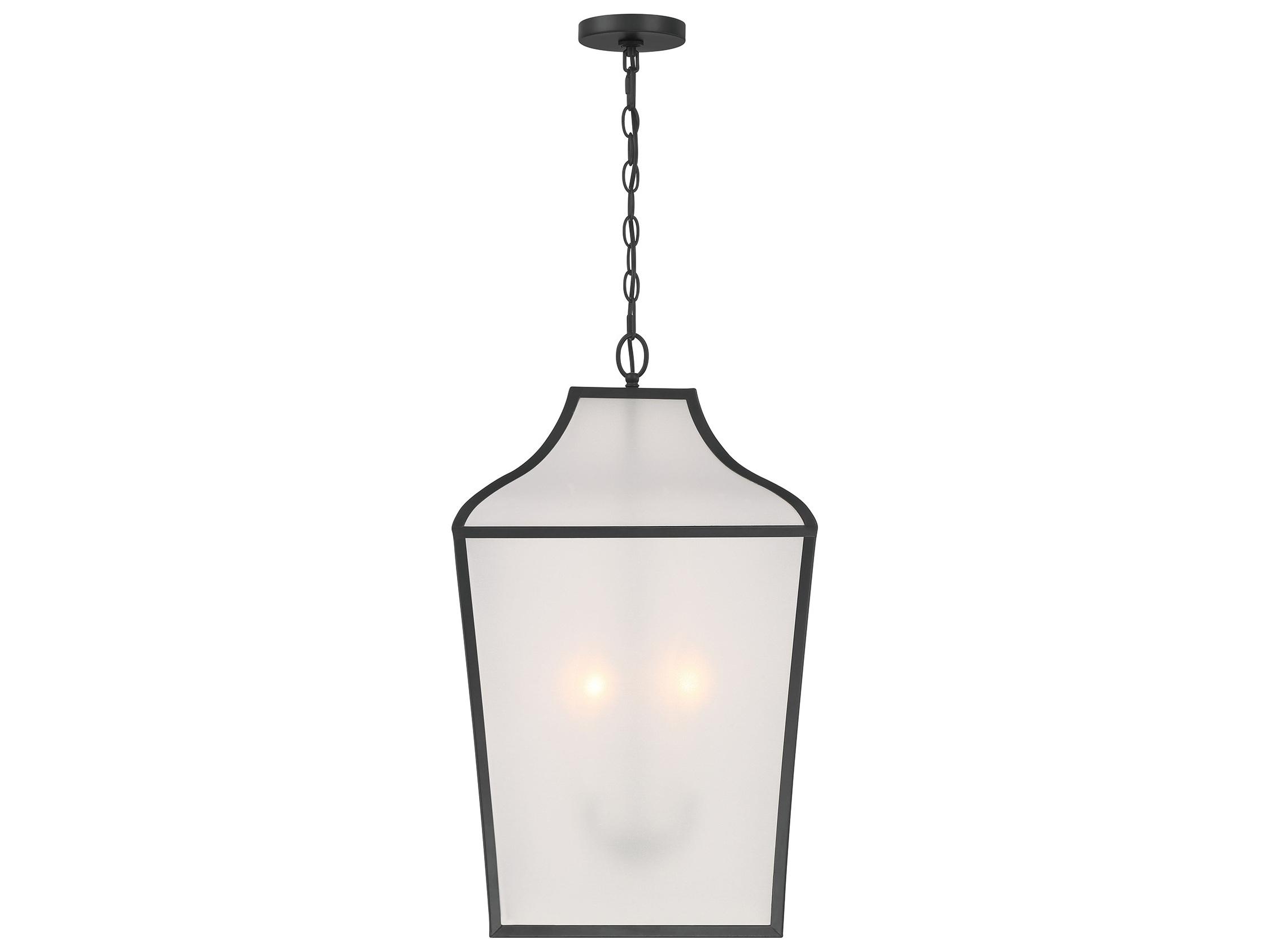 Minka Lavery Velena 4-Light Dark Matte Black Lantern Pendant