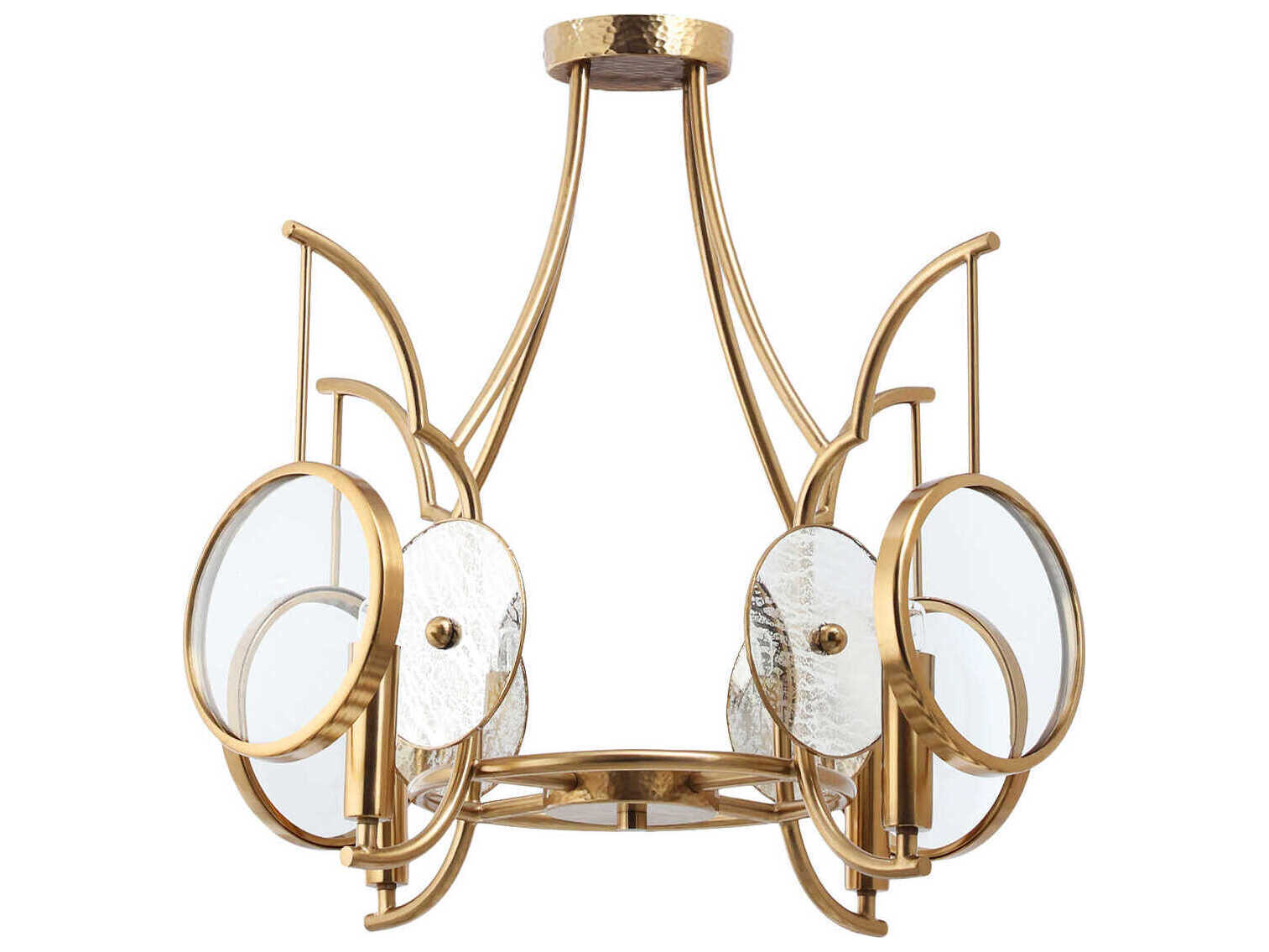 Minka Lavery Into Focus 4-Light Artisan Brass Semi Flush Mount