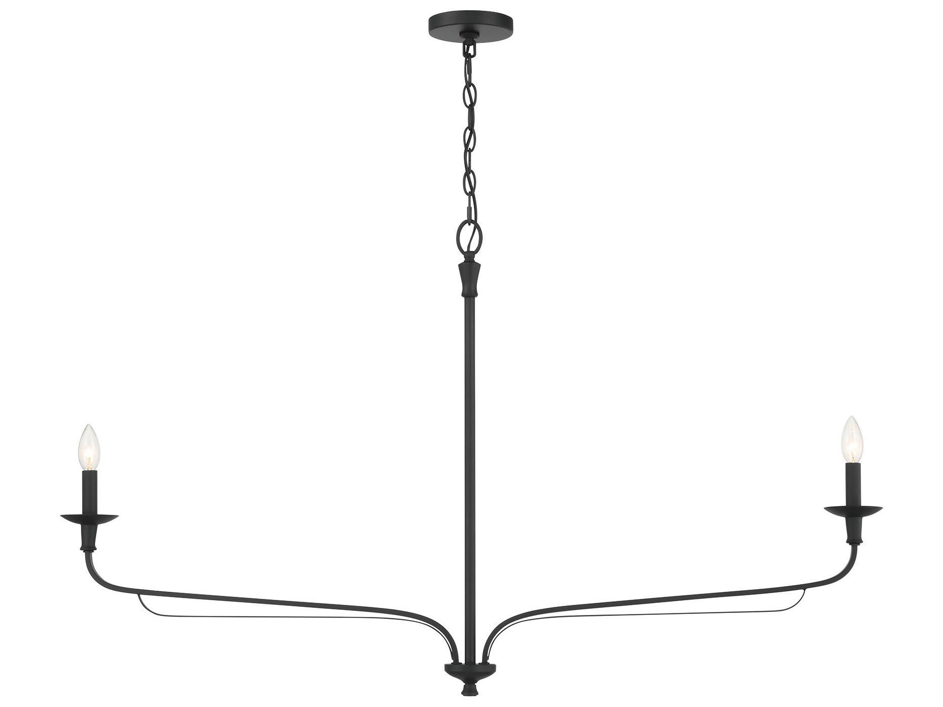 Minka Lavery Velena 2-Light Dark Matte Black Island Pendant
