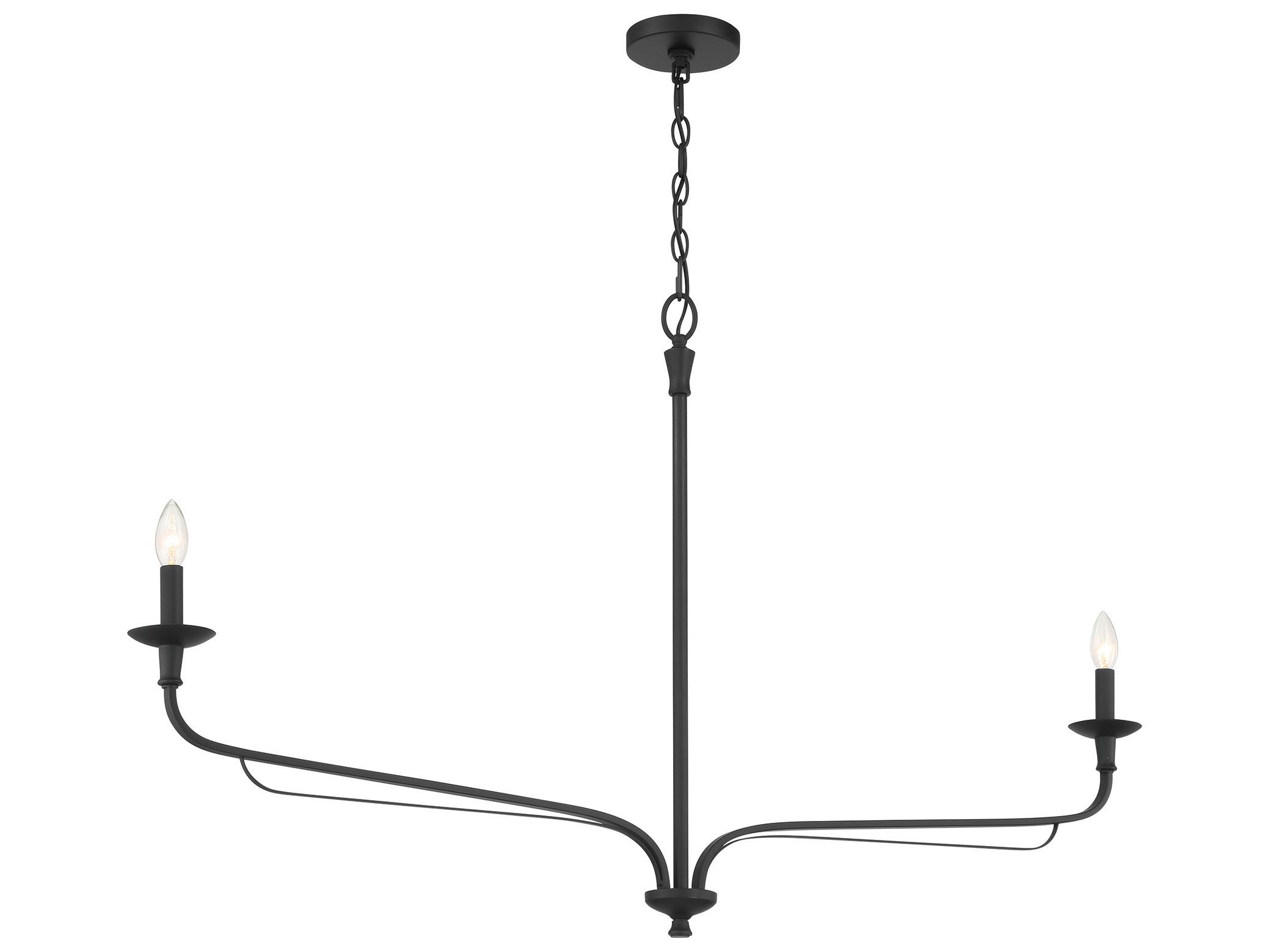 Minka Lavery Velena 2-Light Dark Matte Black Island Pendant