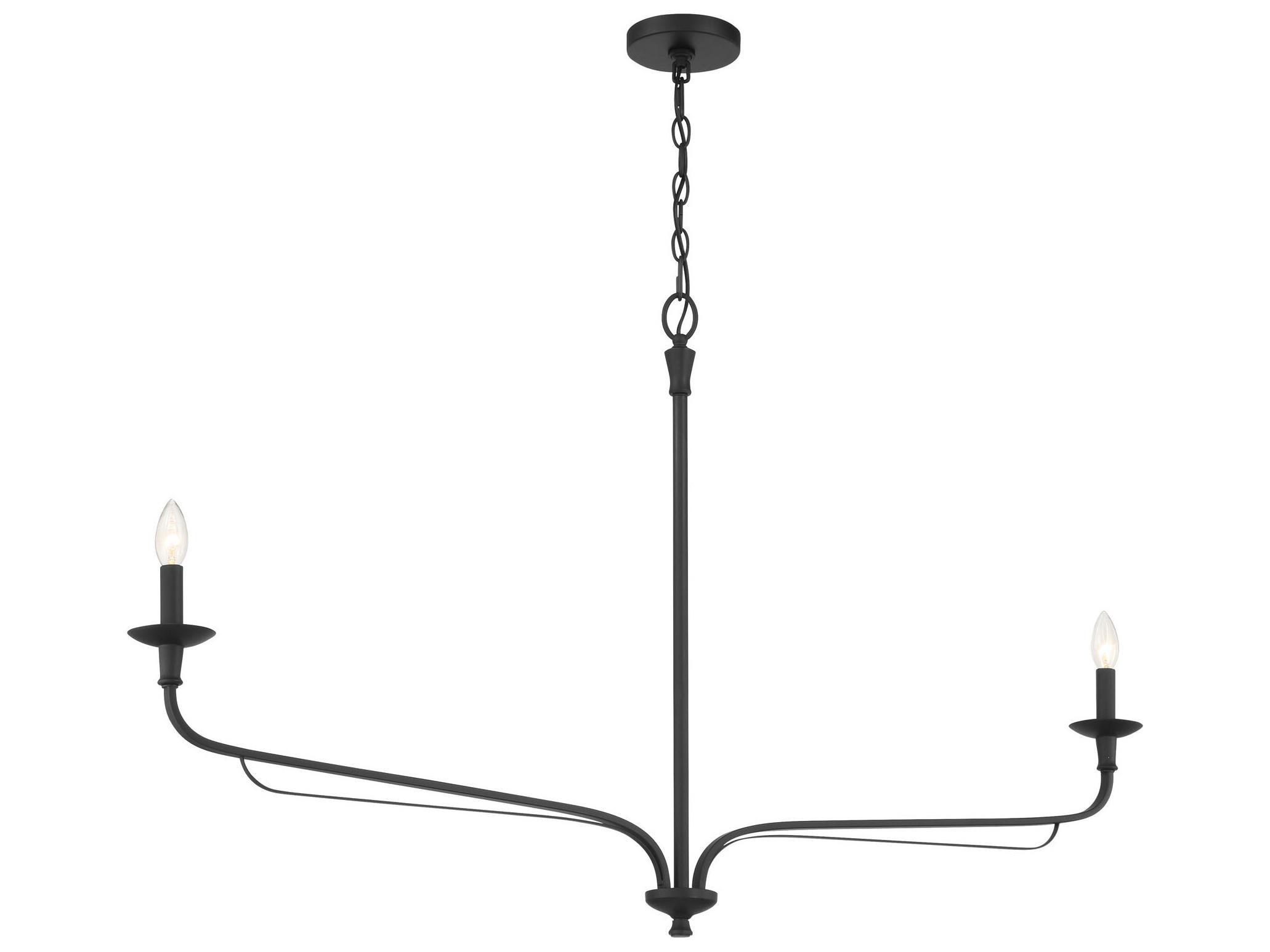 Minka Lavery Velena 2-Light Dark Matte Black Island Pendant