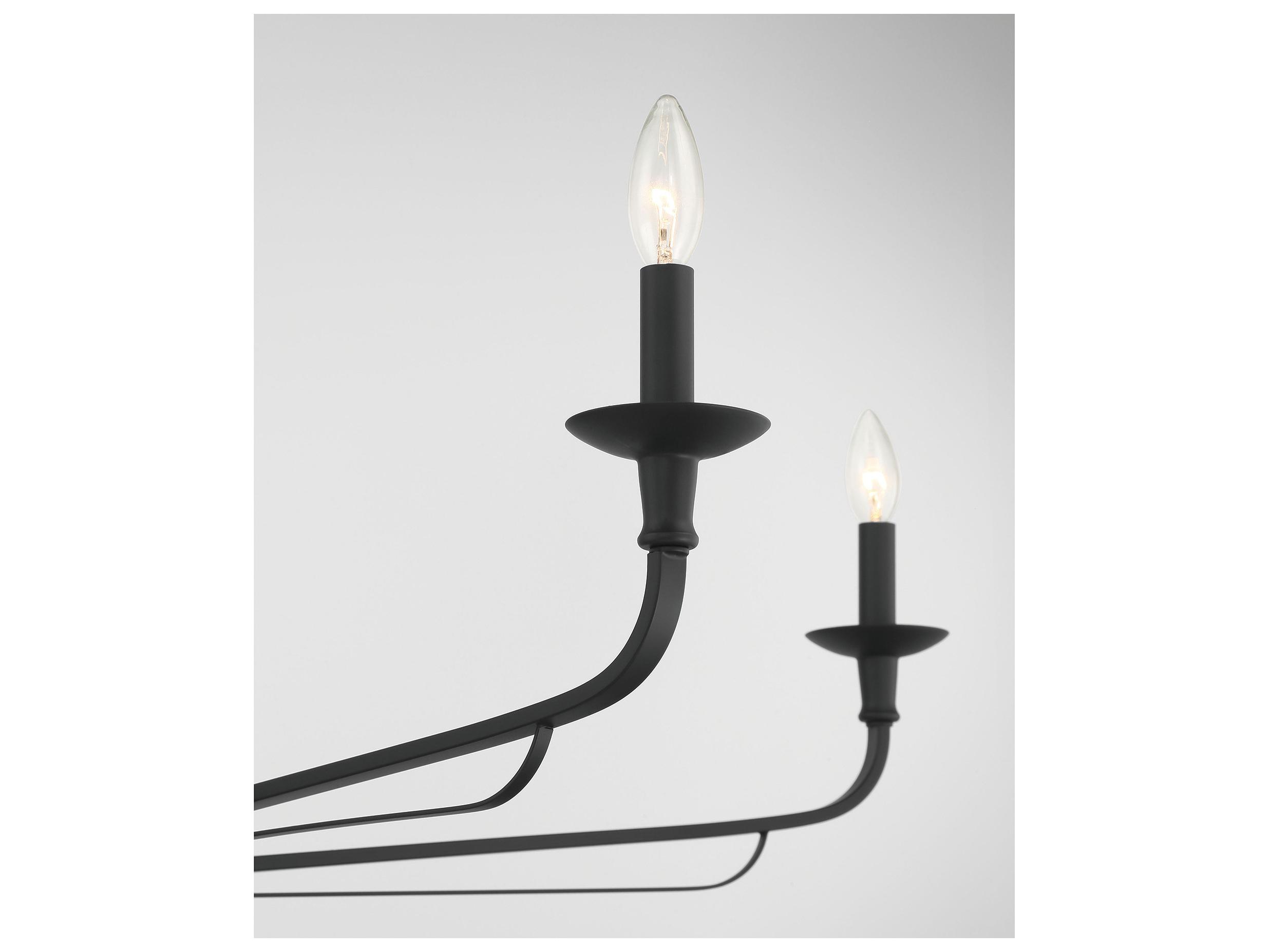 Minka Lavery Velena 6-Light Dark Matte Black Candelabra Chandelier