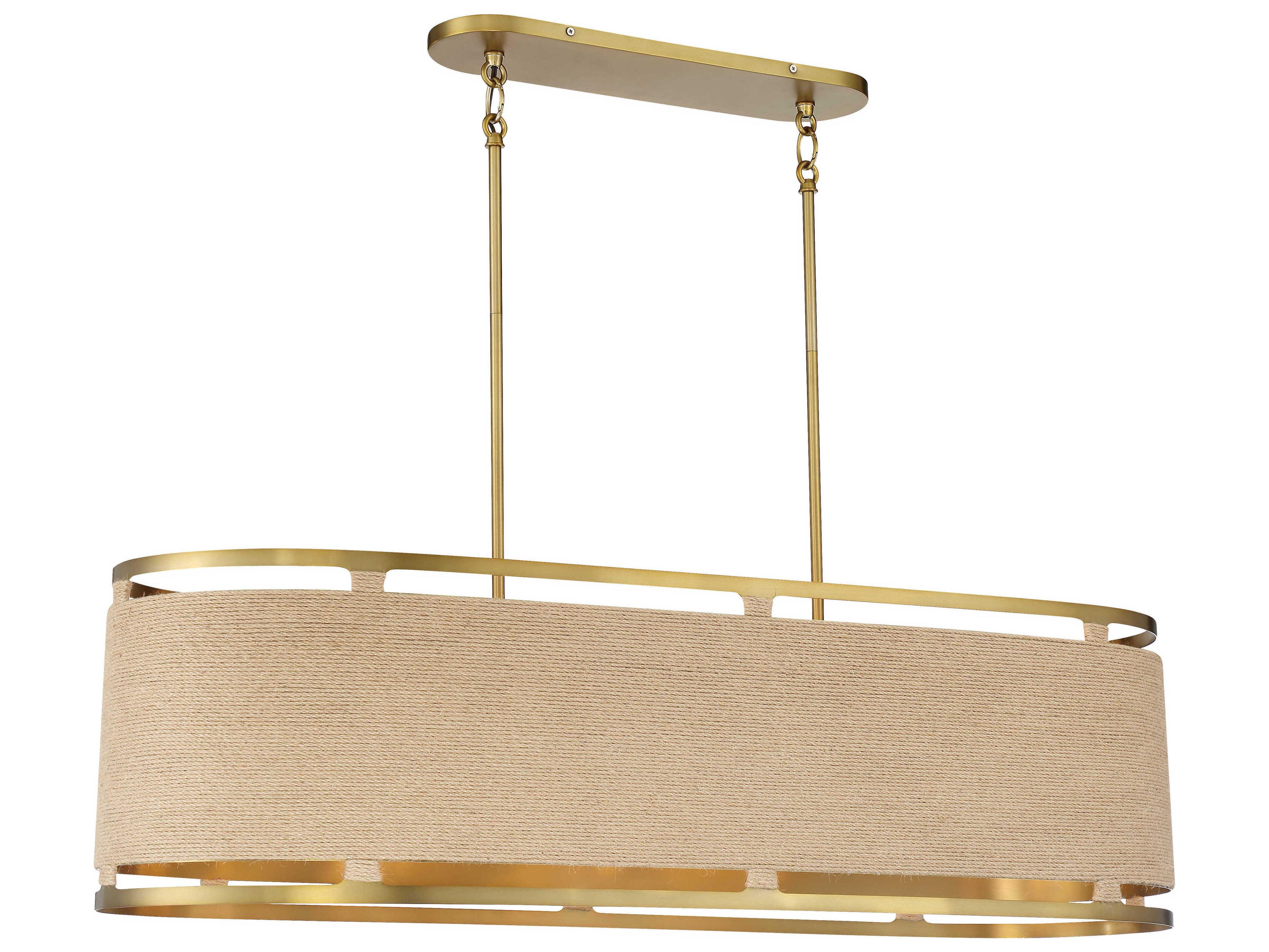 Minka Lavery Windward Passage 8-Light Soft Brass Linear Island Pendant