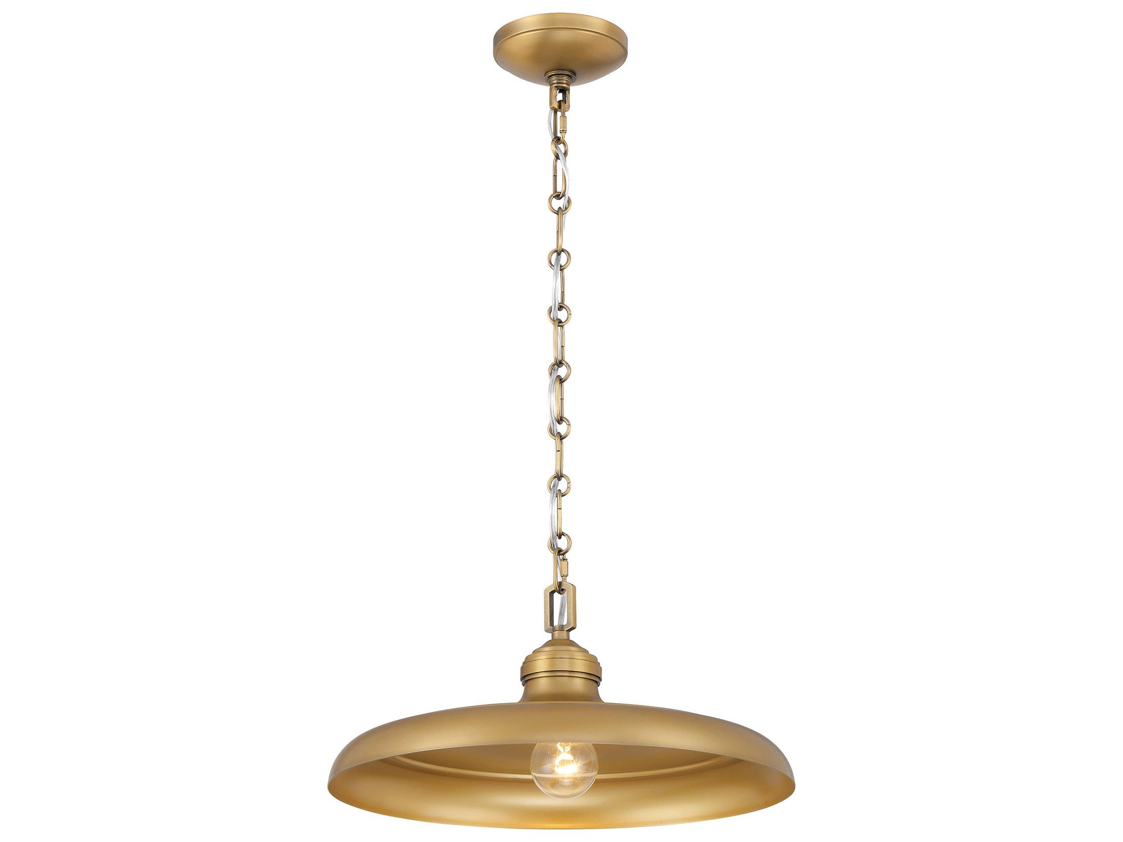 Minka Lavery Crowne 1-Light Legacy Brass Pendant