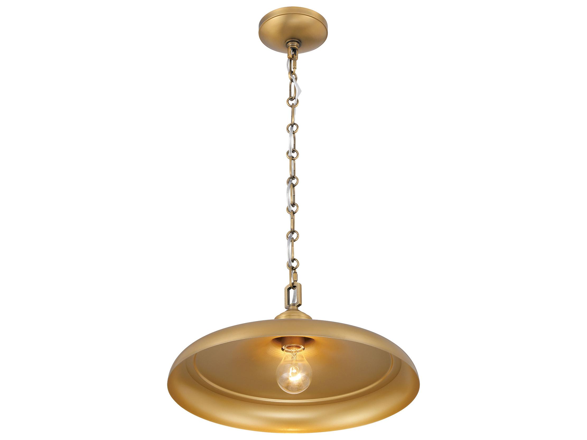 Minka Lavery Crowne 1-Light Legacy Brass Pendant