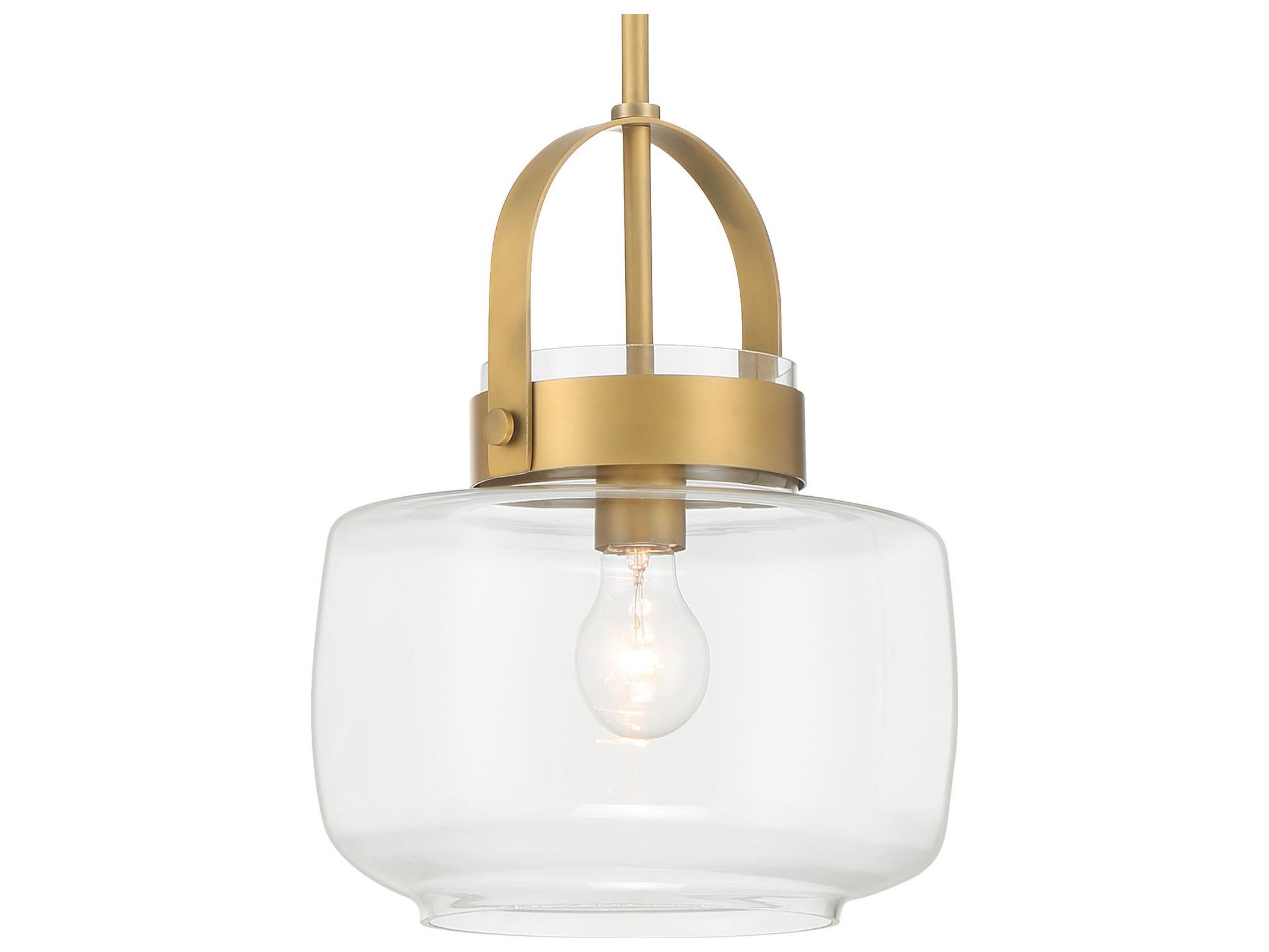 Minka Lavery Wickglow 1-Light Legacy Brass Lantern Mini Pendant