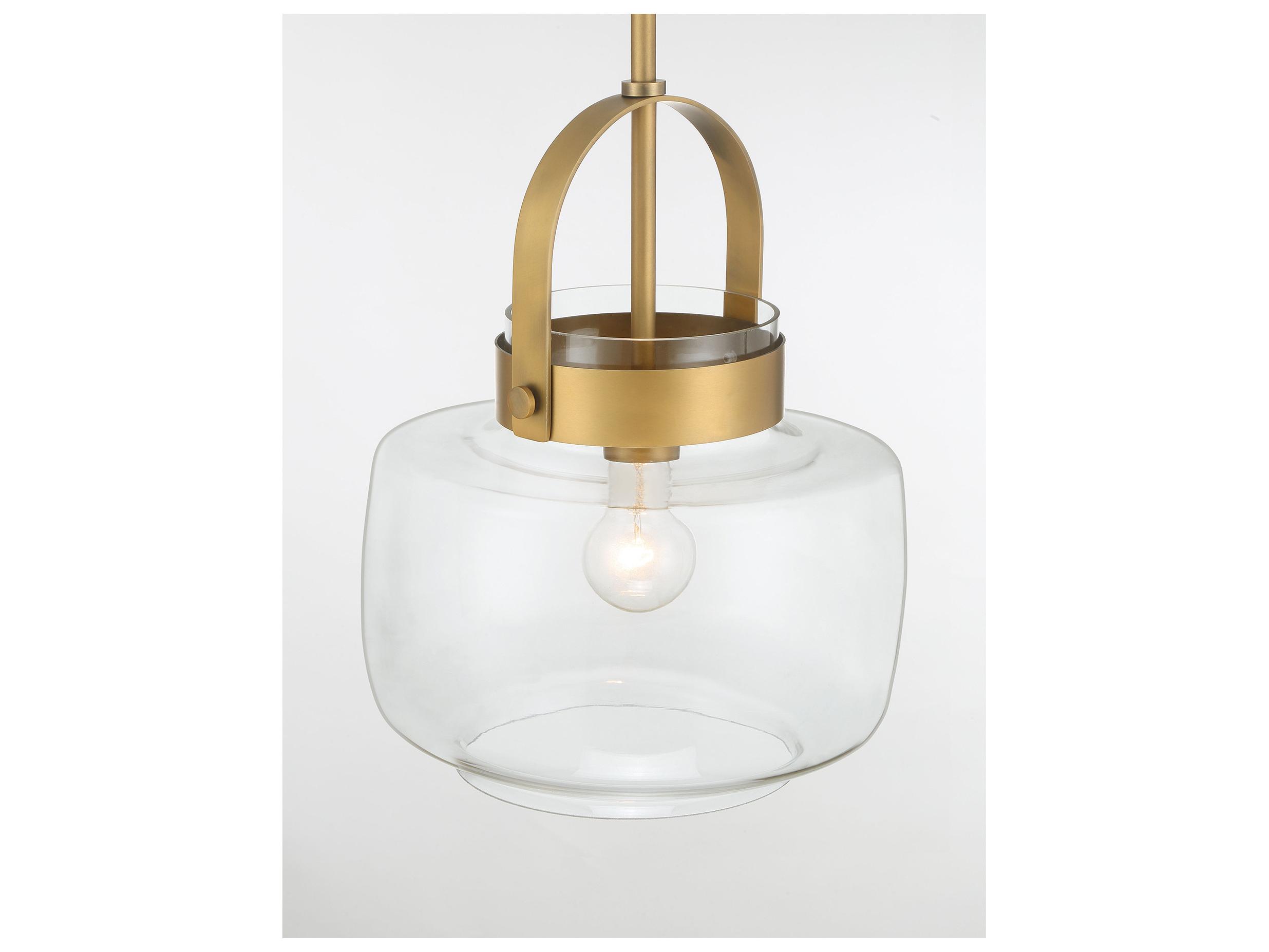 Minka Lavery Wickglow 1-Light Legacy Brass Lantern Mini Pendant