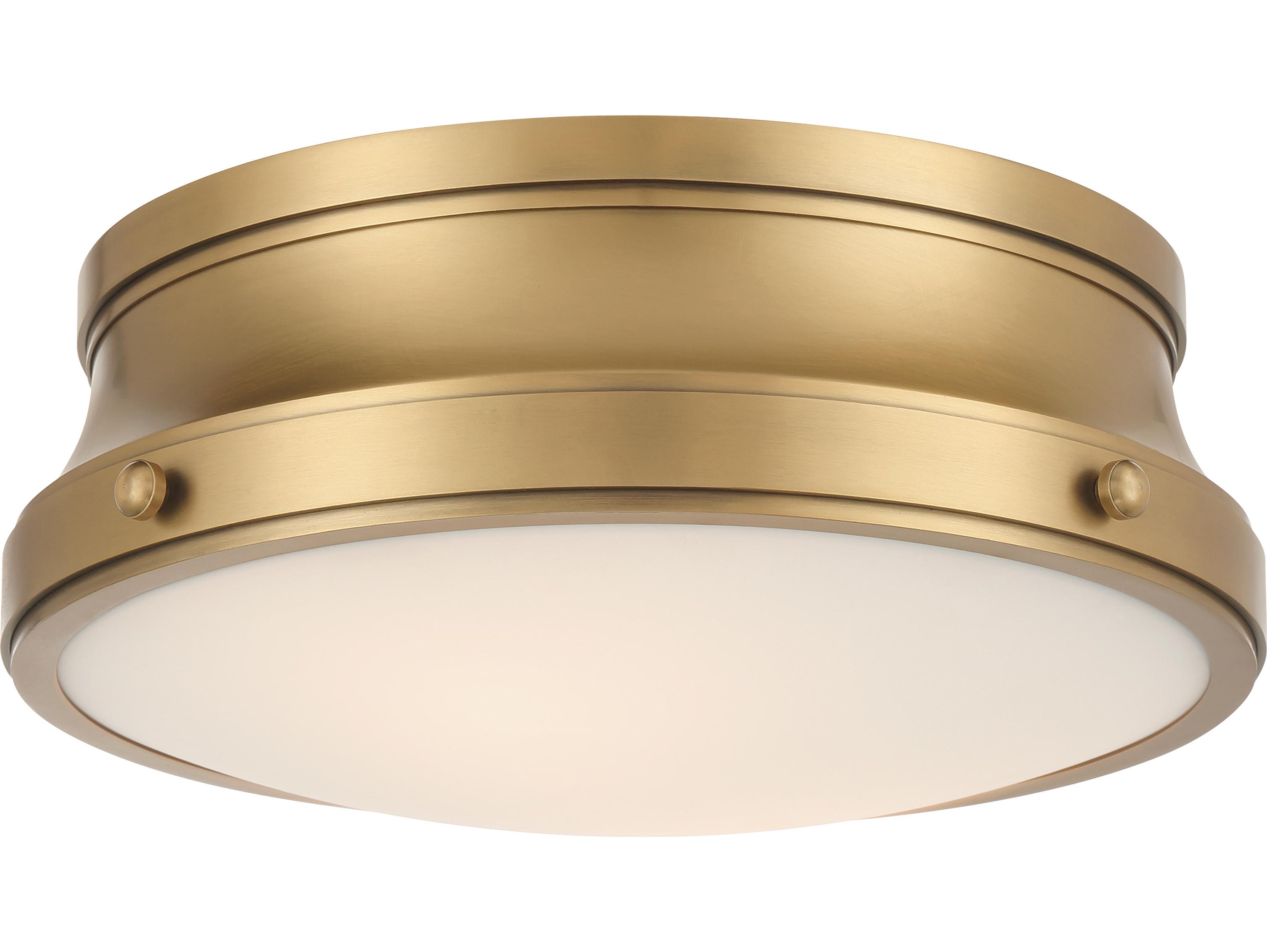 Minka Lavery Purelight 2-Light Legacy Brass Round Flush Mount