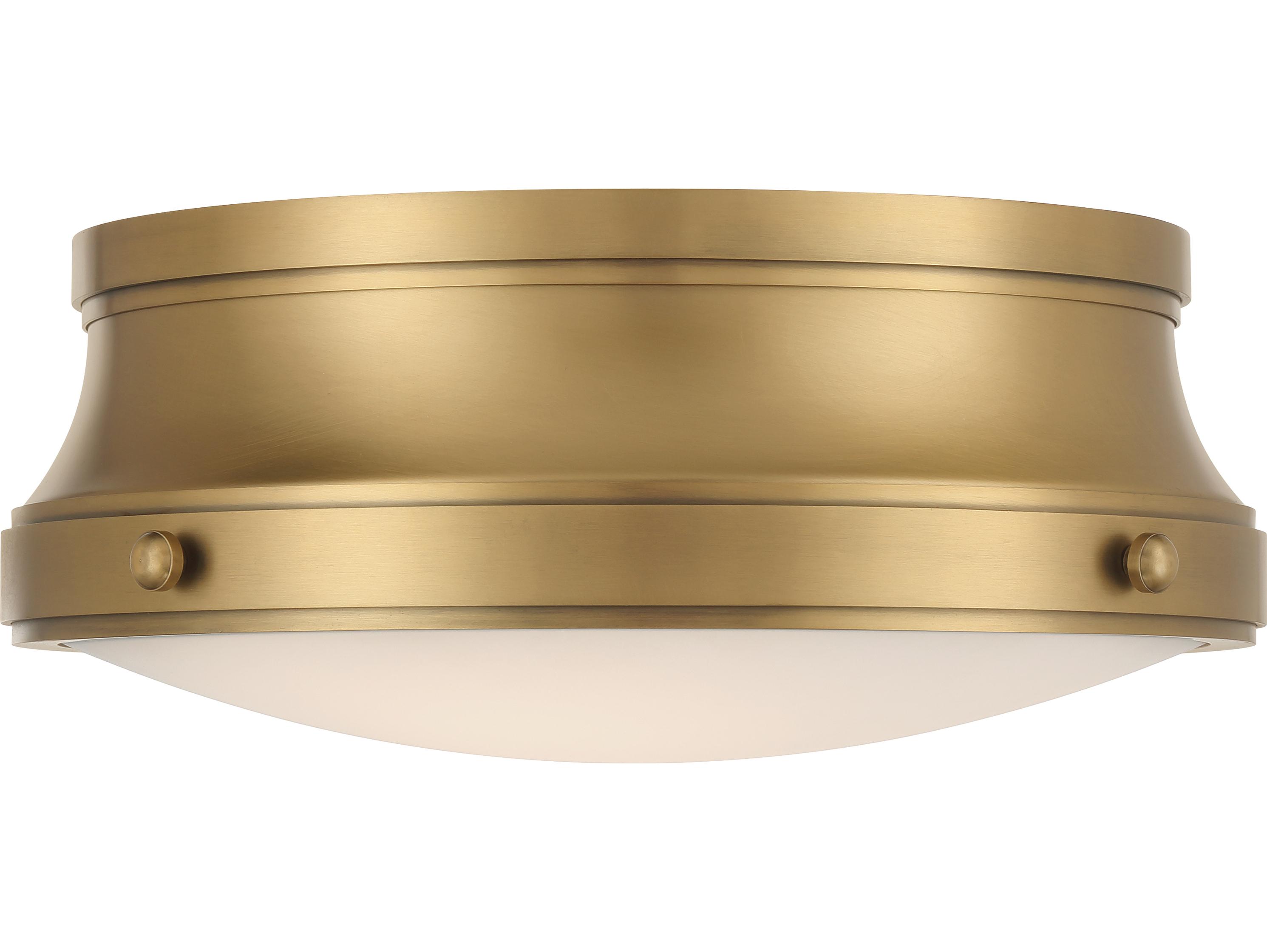 Minka Lavery Purelight 2-Light Legacy Brass Round Flush Mount