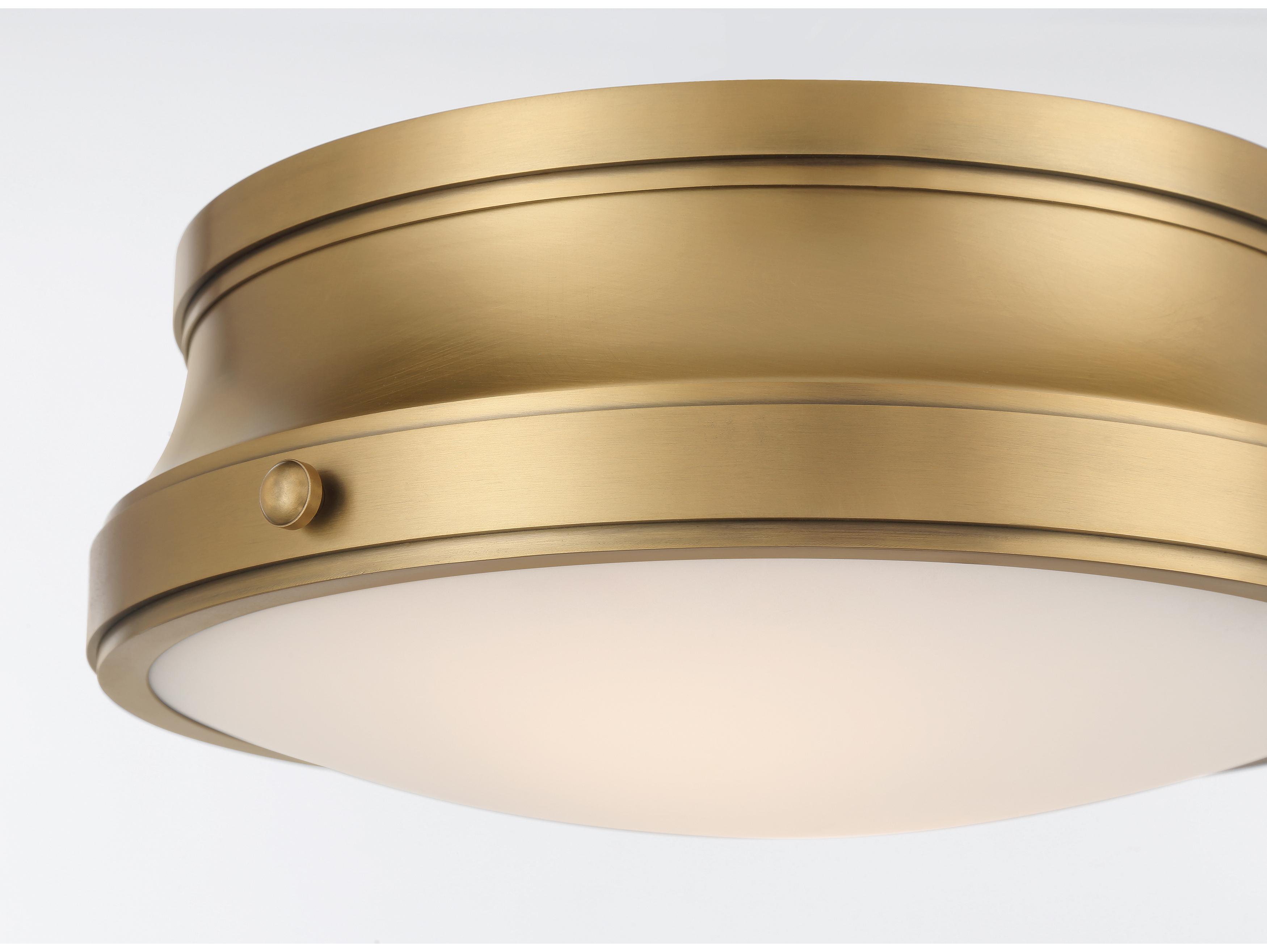 Minka Lavery Purelight 2-Light Legacy Brass Round Flush Mount