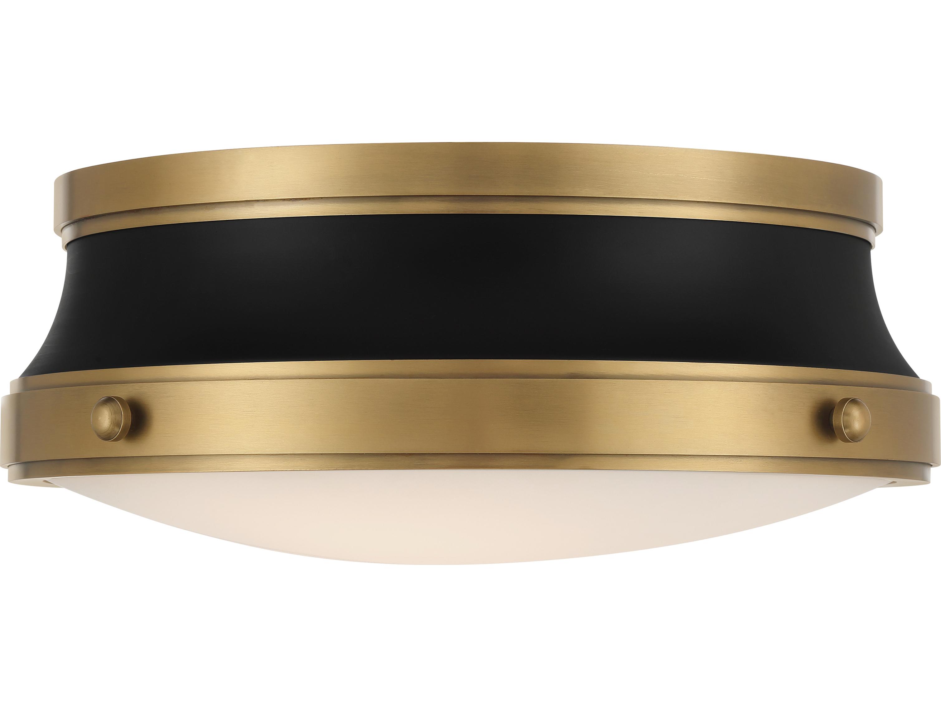 Minka Lavery Purelight 2-Light Legacy Brass Round Flush Mount
