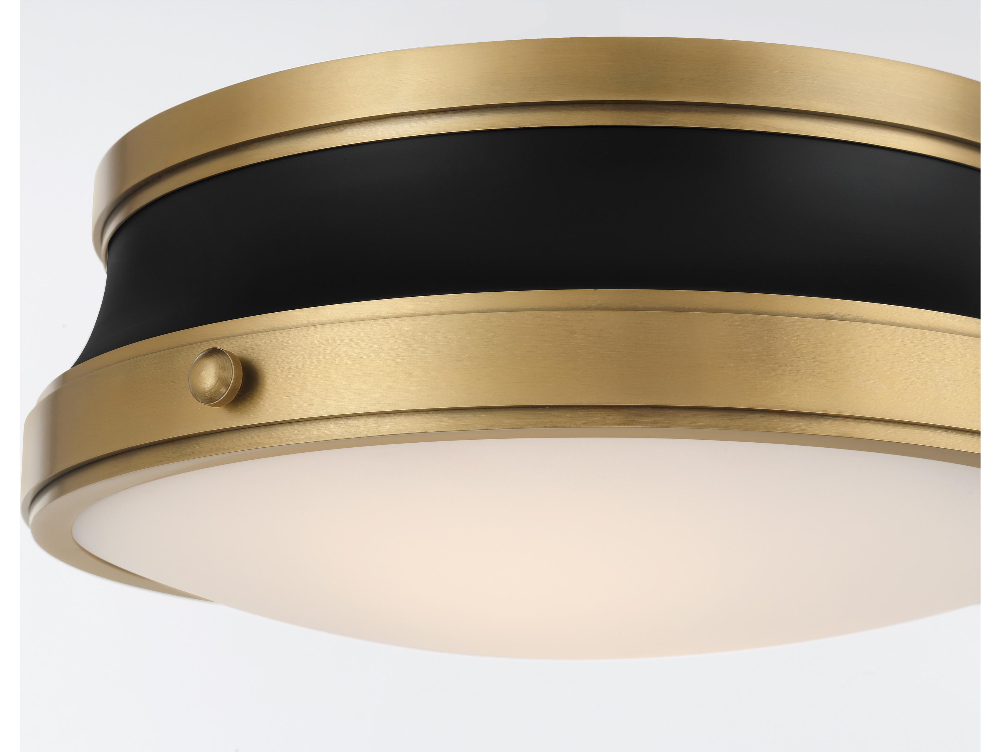 Minka Lavery Purelight 2-Light Legacy Brass Round Flush Mount
