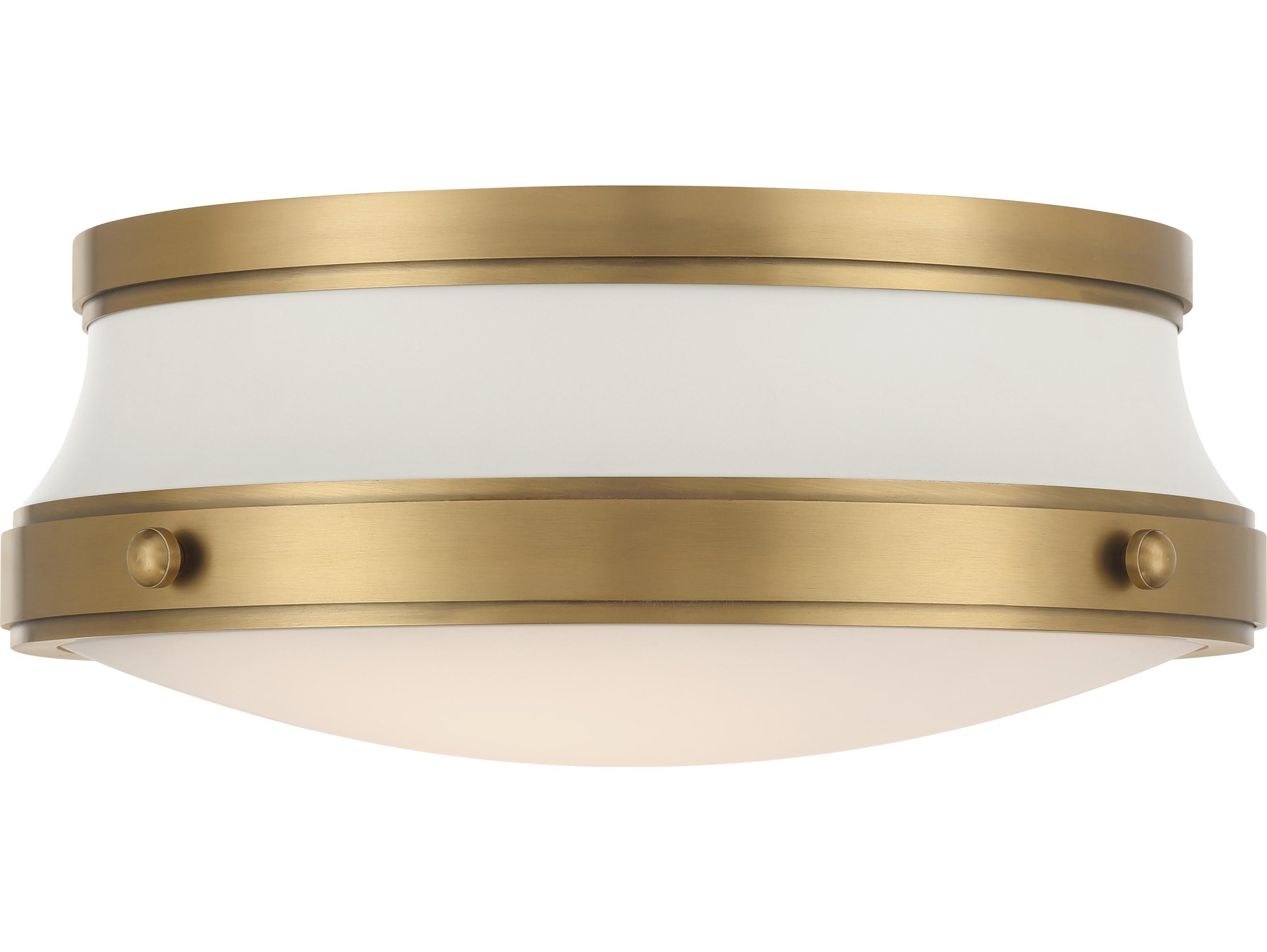 Minka Lavery Purelight 2-Light Legacy Brass Round Flush Mount