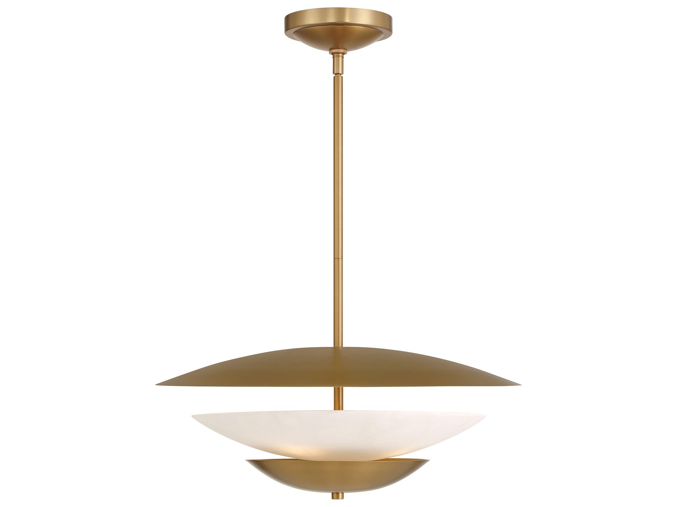 Minka Lavery Solara 4-Light Legacy Brass Bowl Tiered Pendant